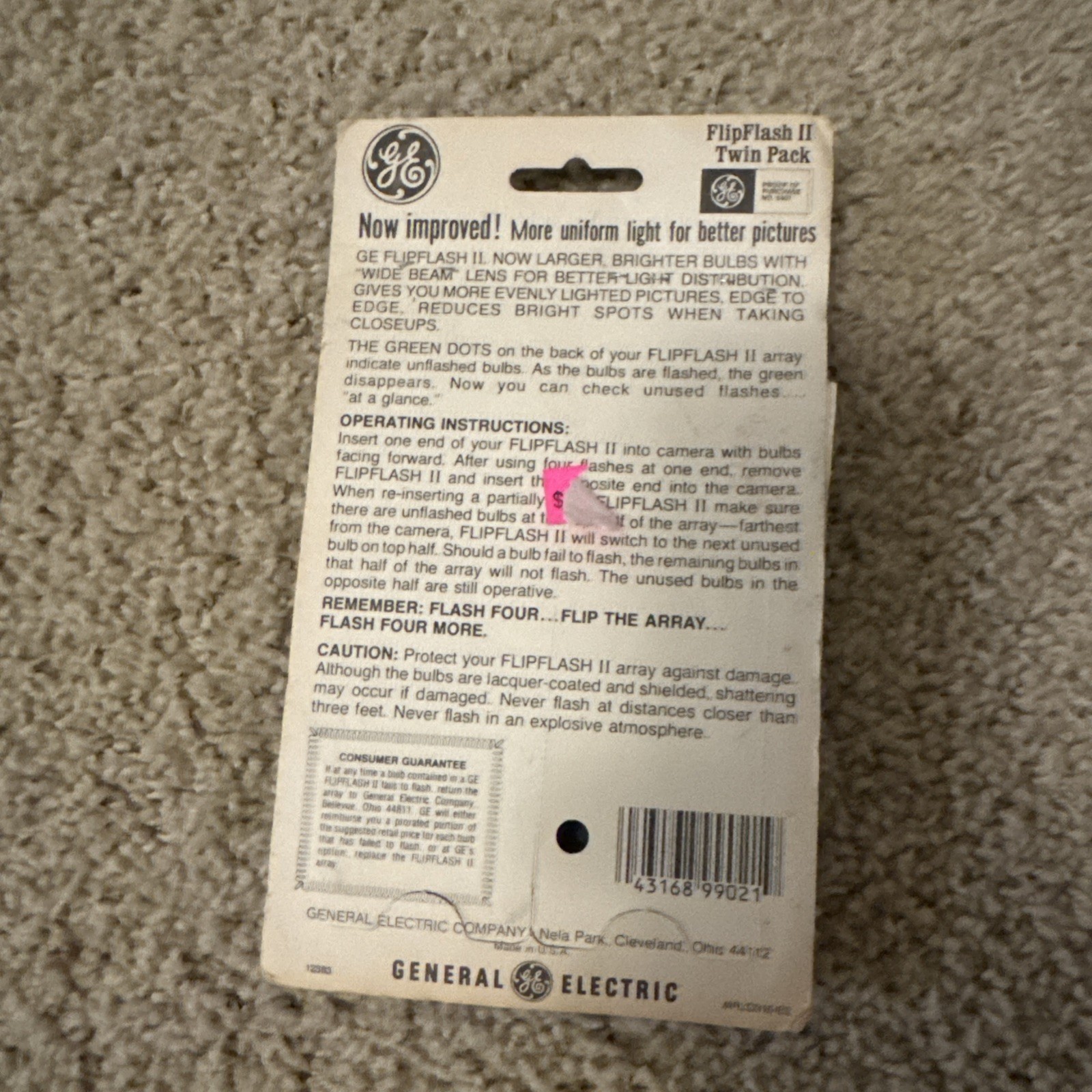GE Flip Flash II Twin Pack VTG Flash Pack For Flip Flash Cameras NEW Sealed