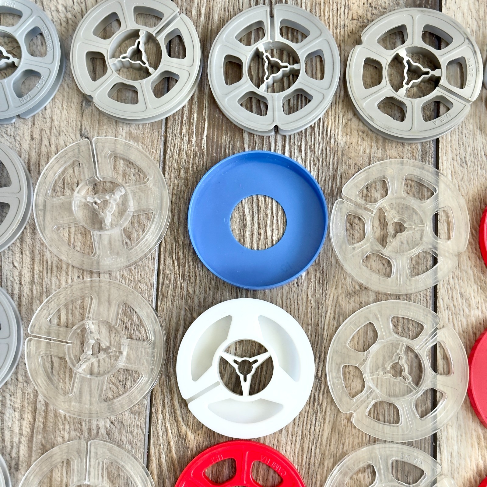 Mixed Lot Over 40 8mm Approximately 3″ Empty Plastic Film Reels