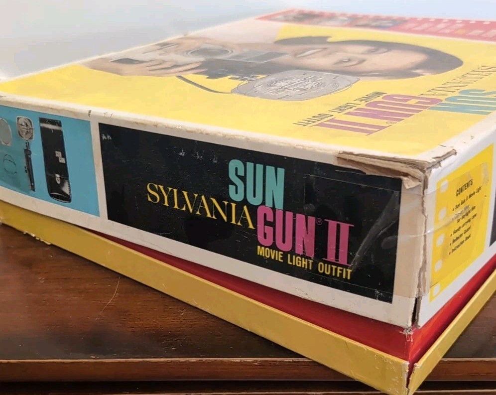 Vintage Sylvania Sun Gun II Movie Light Complete Set/ Movie Light Outfit