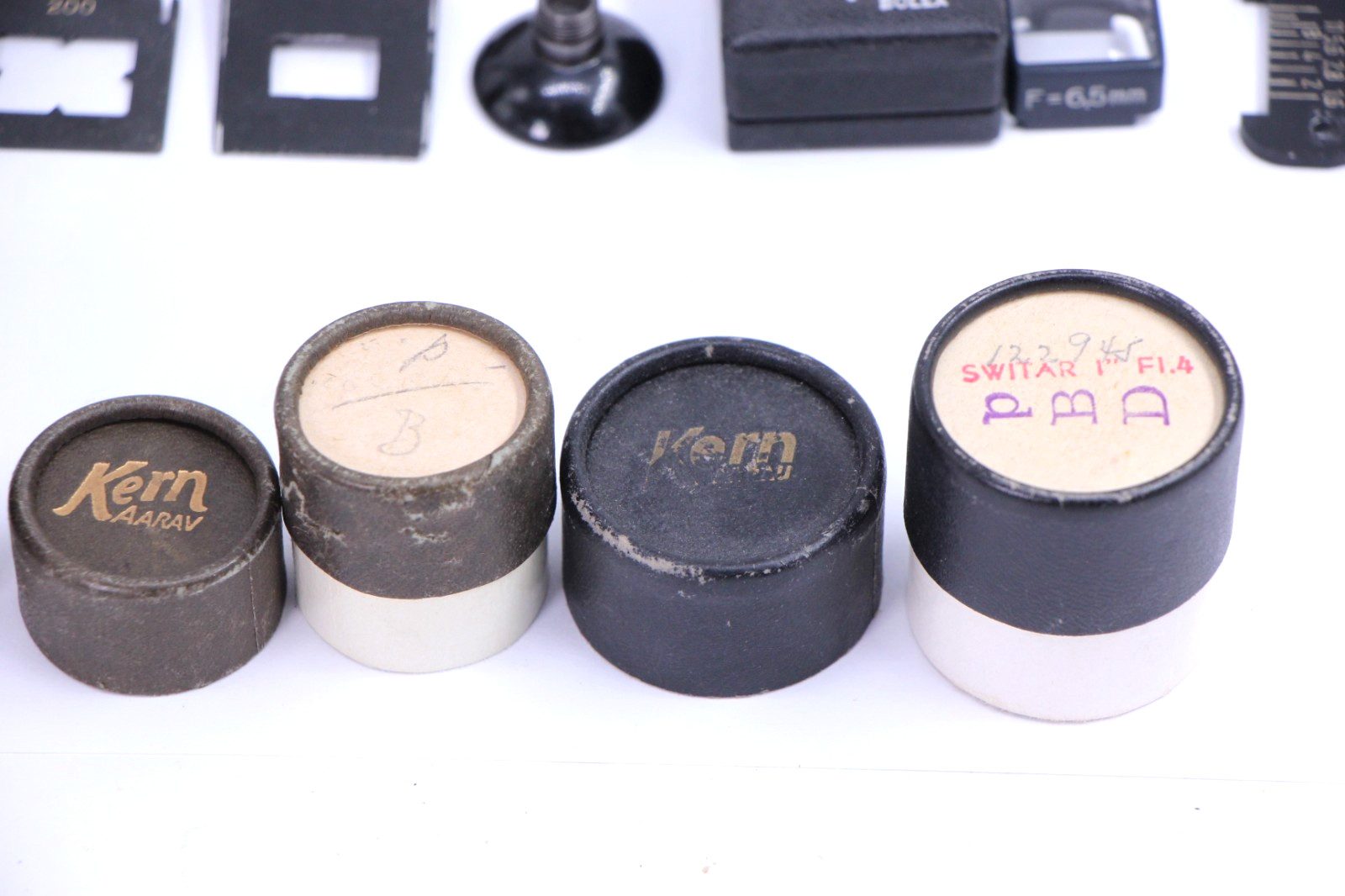 Kern Filters, 6.5mm Mask,Handle,Body Caps Accessory Lot for Bolex C mount camera