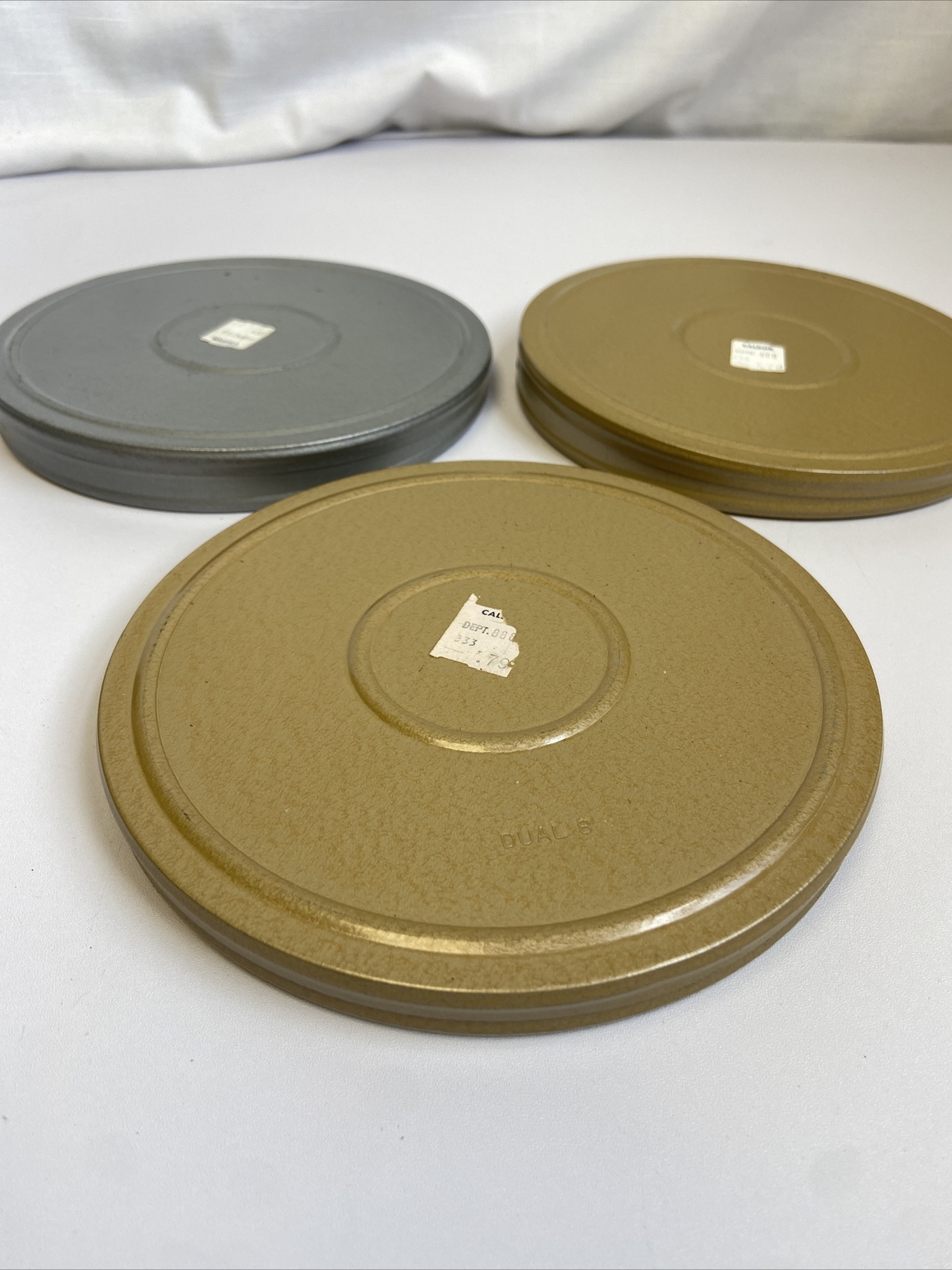 Vintage Metal Empty Film Reels And Container Cases Lot Of 3