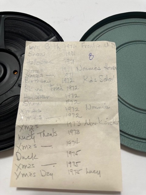Vintage Reel to Reel 8MM w/ 7″ Metal Reel & Case Birthday Snow Christmas 1970’s