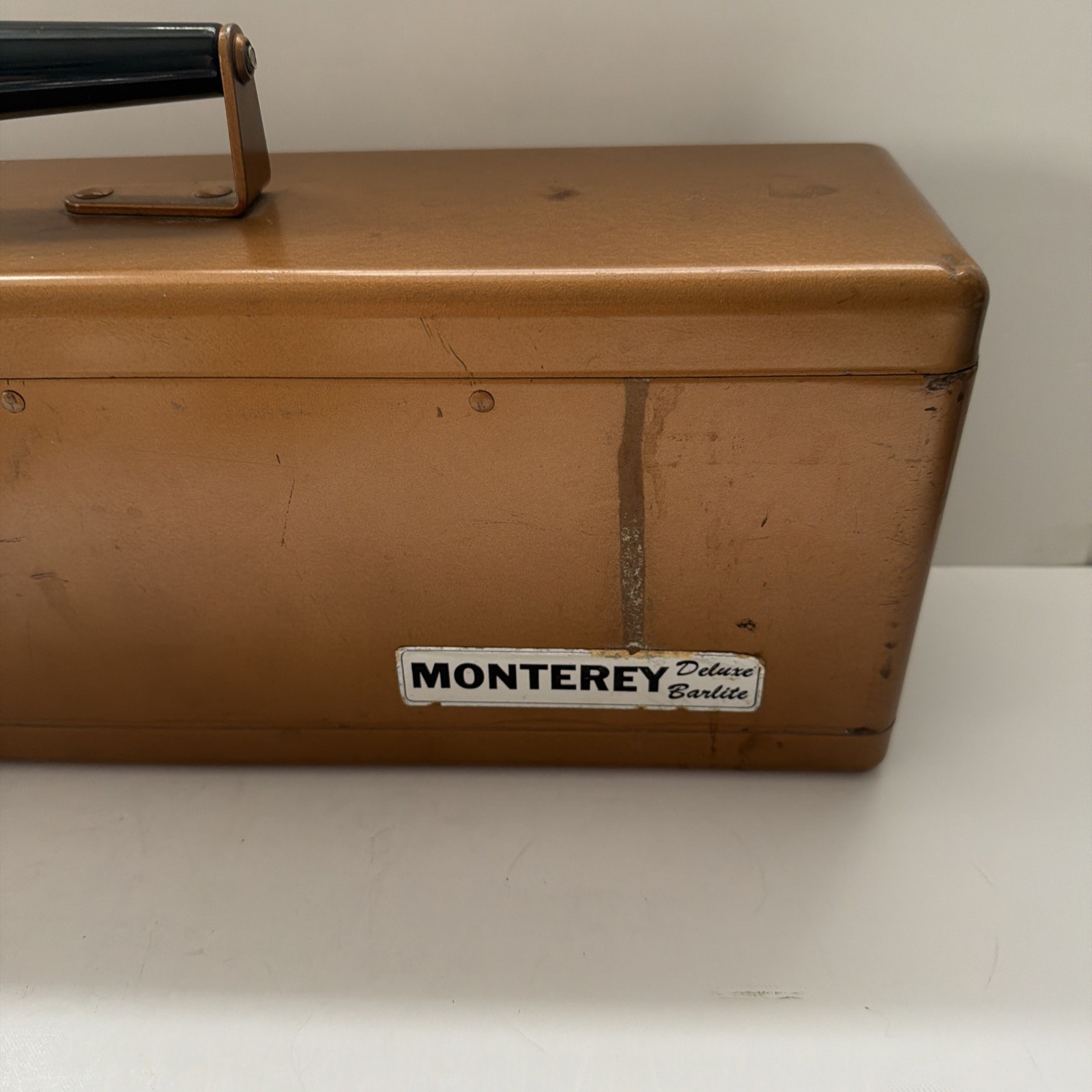 Vtg Monterey Movie Photography Bar Light w/ Metal Case 4 Bulb Lighting Barlite