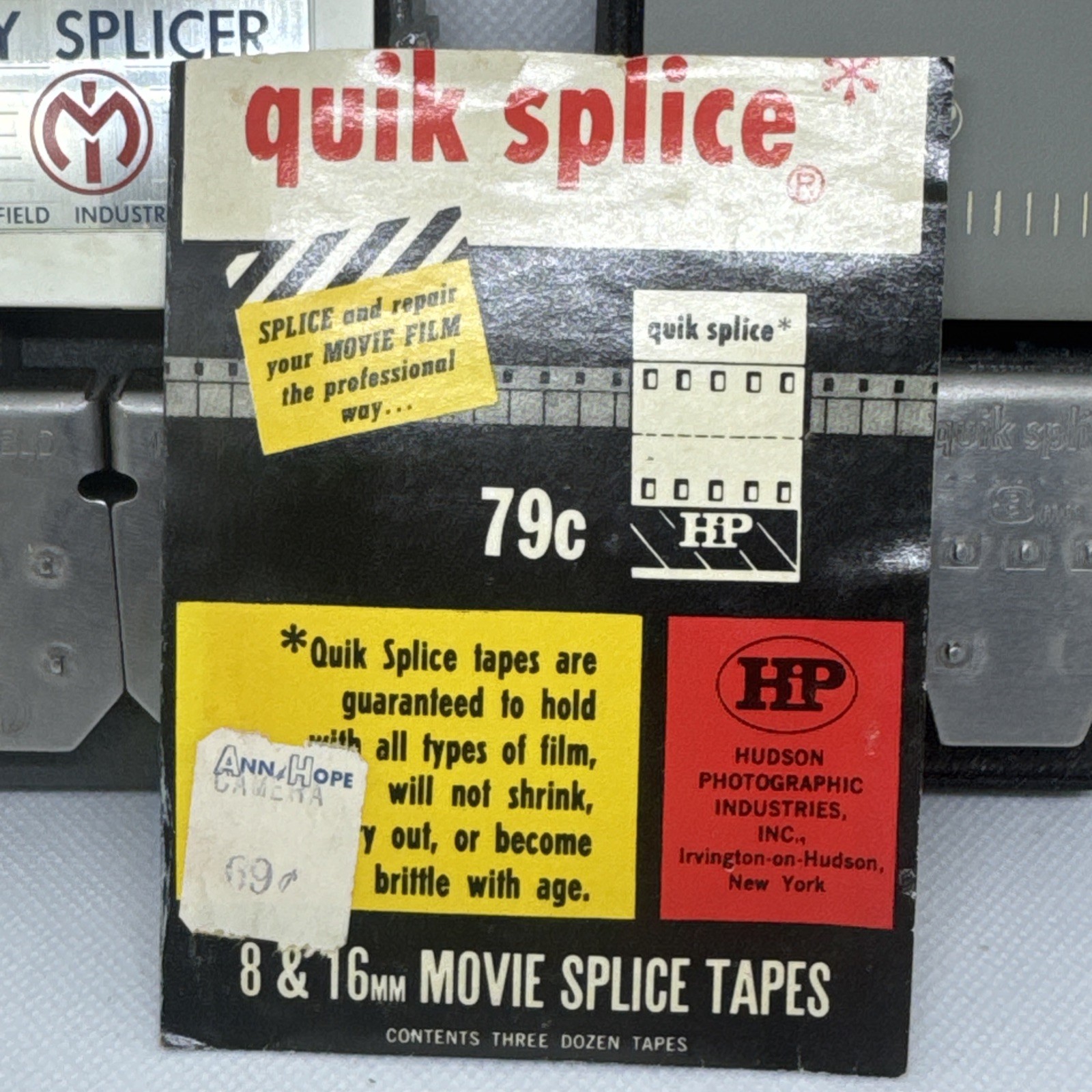 Mansfield Dry Splicer & Quik Splice Butt Film Splices 8mm Films Movies w/ boxes