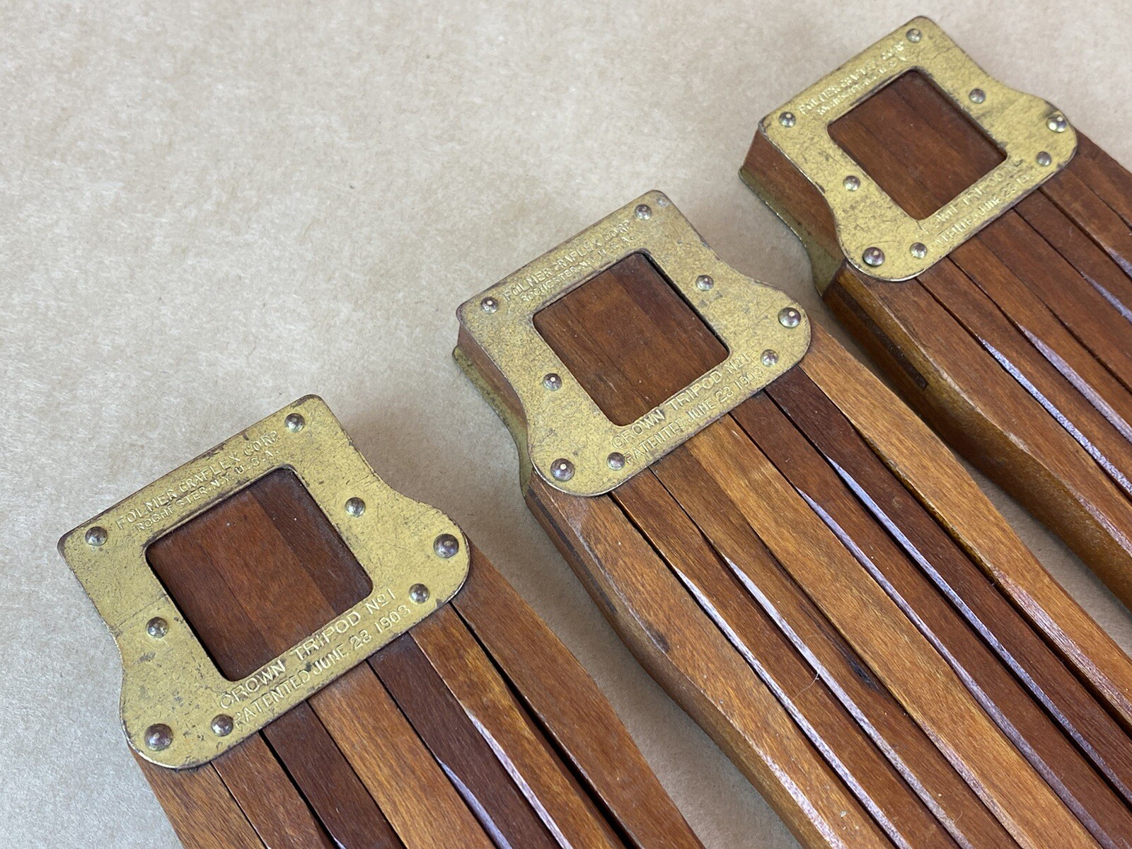 Folmer Graflex Corp Crown Tripod No. 1 Antique 1903 Tripod Legs