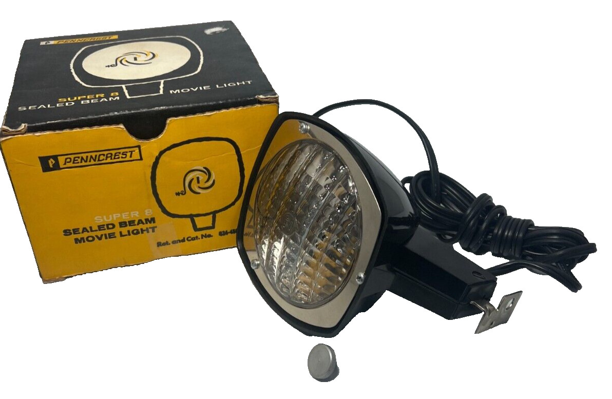 Vintage Penncrest Super 8 Sealed Beam Movie Light CatNo 824 4508, Tested