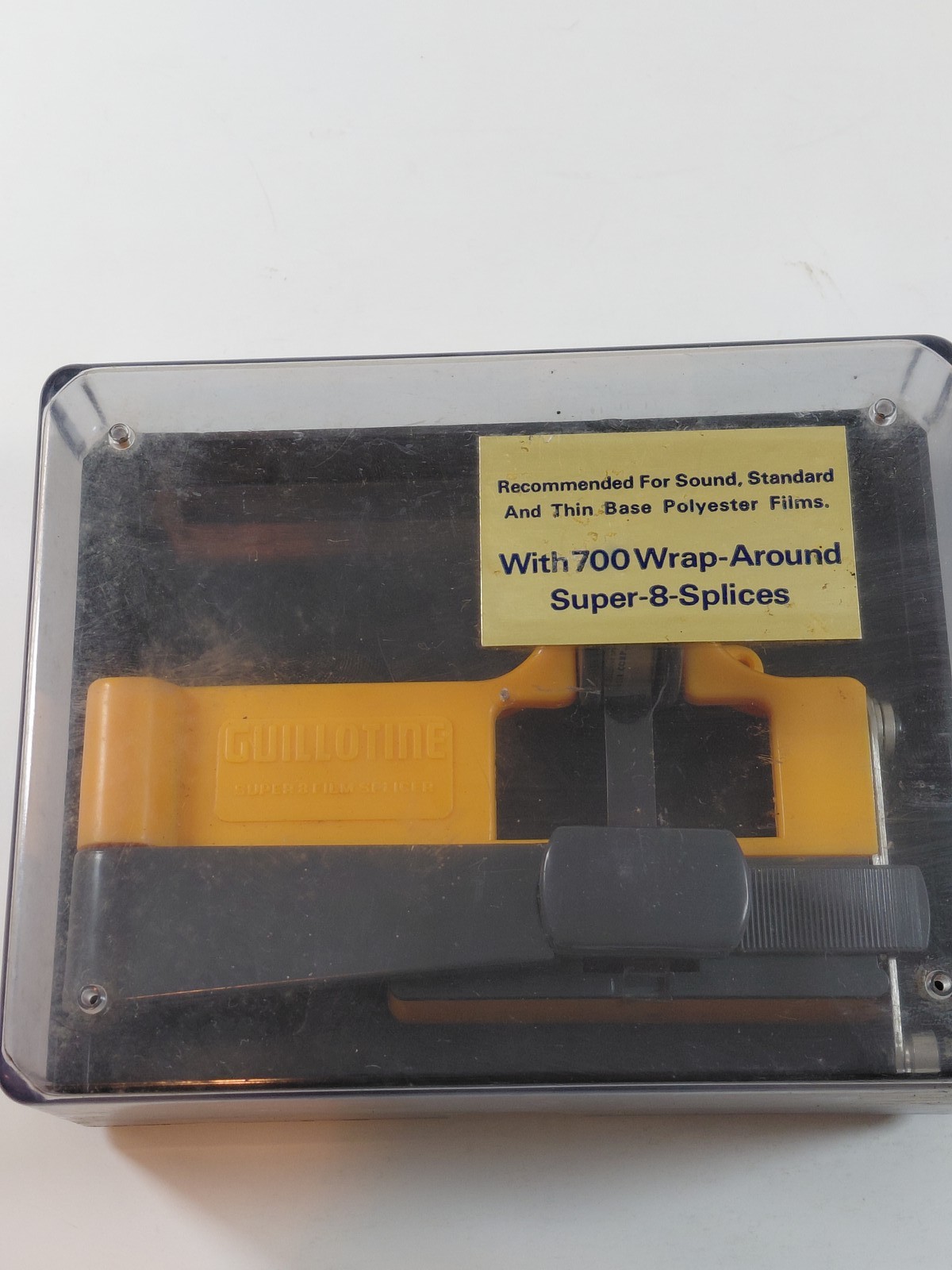 Vintage Guillotine Super 8 Film Splicer with Splices – Made in Italy