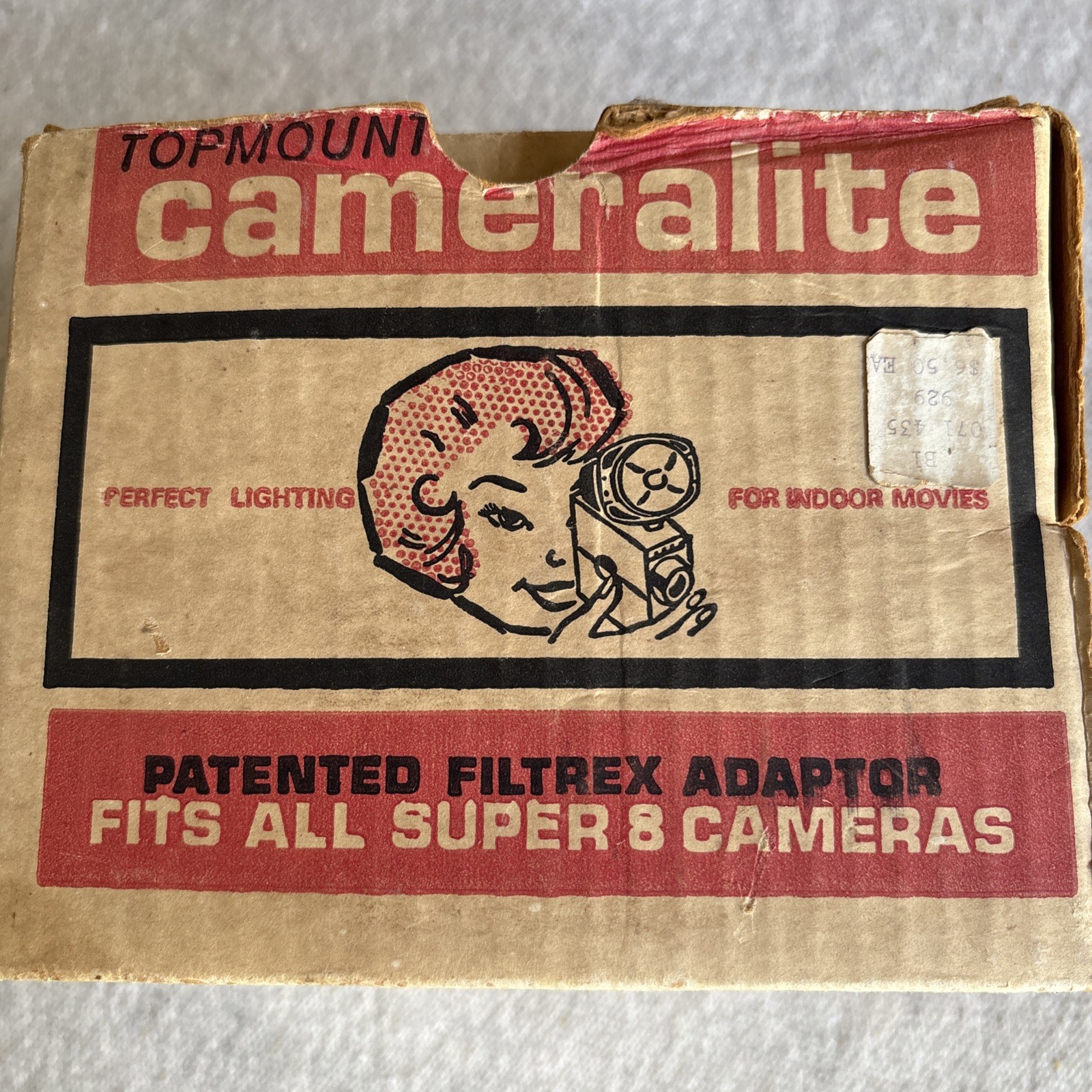 Topmount Cameralite 929 Acme Lite Movie Camera Light for Super 8 Cameras Vtg