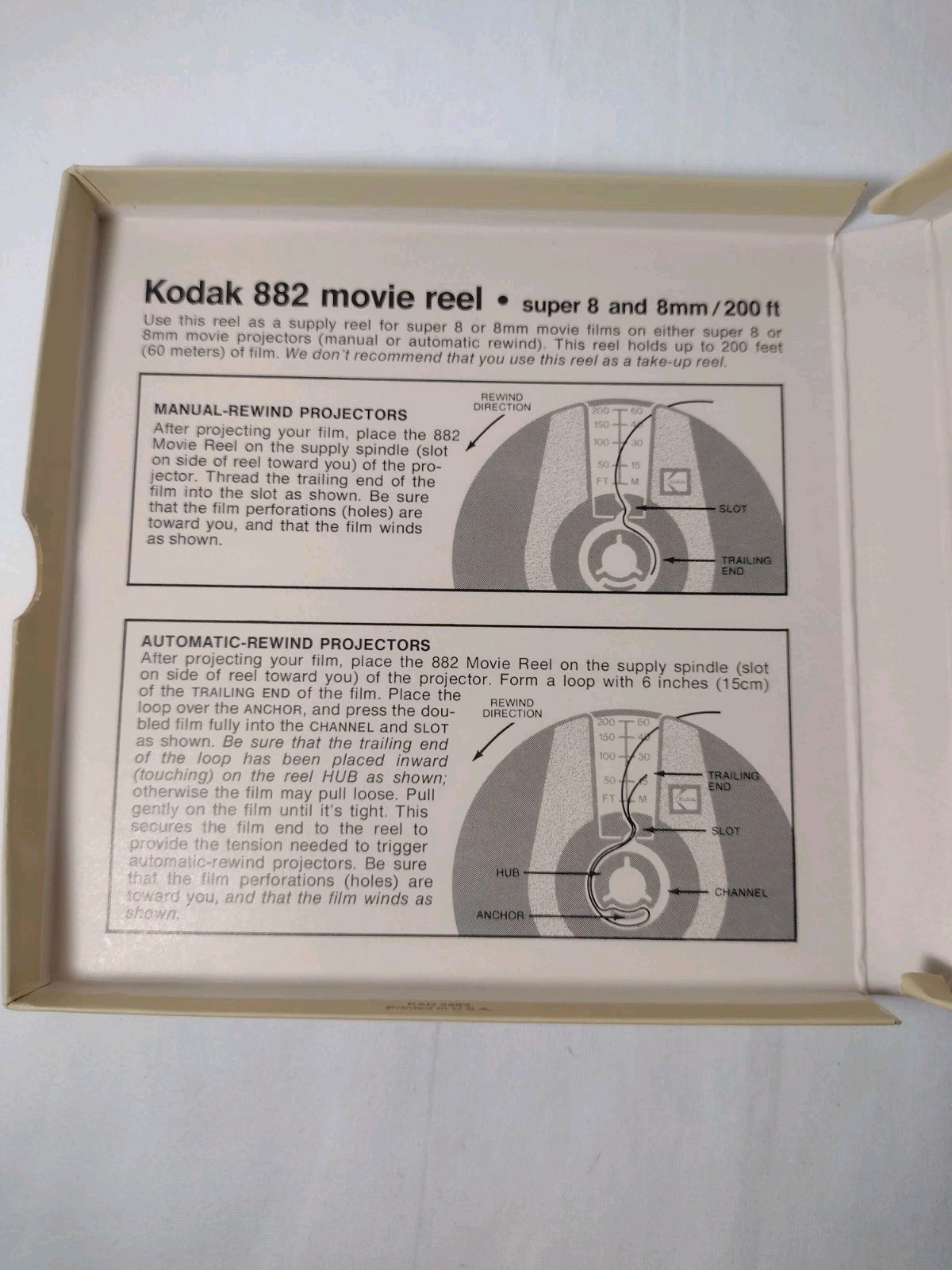 New Kodak 882 Movie Reel Super 8 and 8mm 200ft NOS Original Packaging