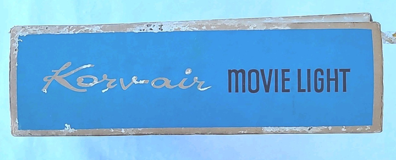 Korv-Air Movie Light Featuring Sylvania Sealed Beam Movie LAMP VINTAGE EJ KORVET
