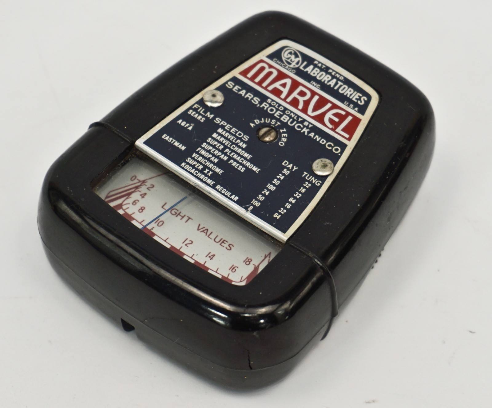 Vintage MARVEL Light Exposure Meter GM Laboratories Sears Roebuck Co