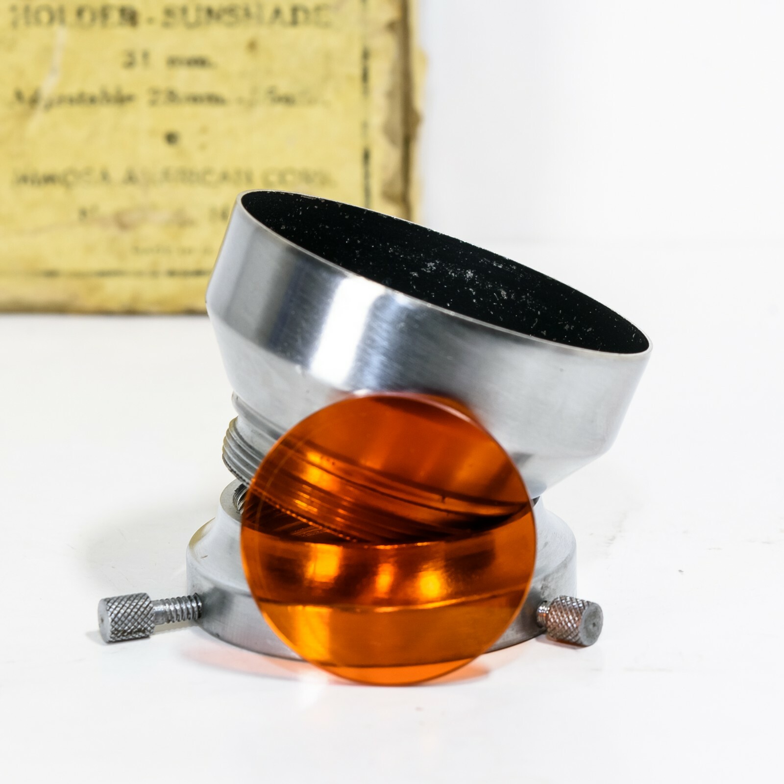 MICO (Mimosa American Corp.) Lens Filter Holder & Shade | Orange Filter | Excell