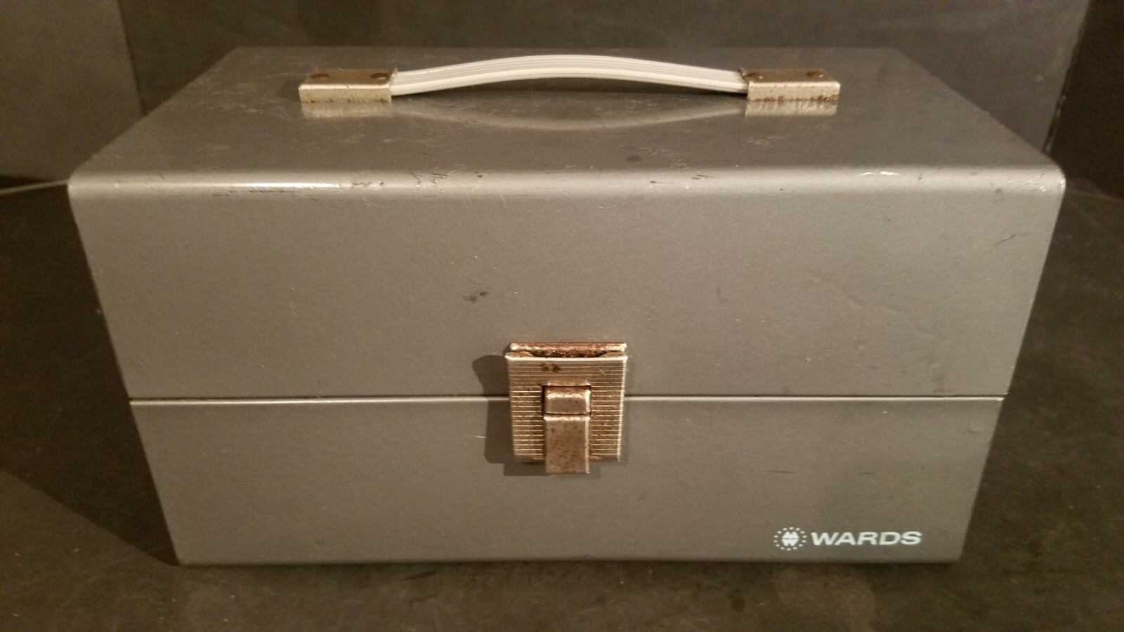Vintage Metal Montgomery Wards 8mm Reel Storage Holder Box Case