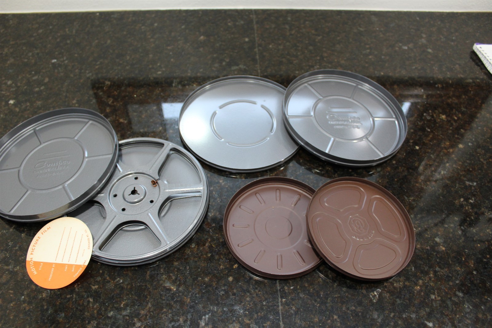 Vintage 8mm Film Cases Lot of 3 Metal