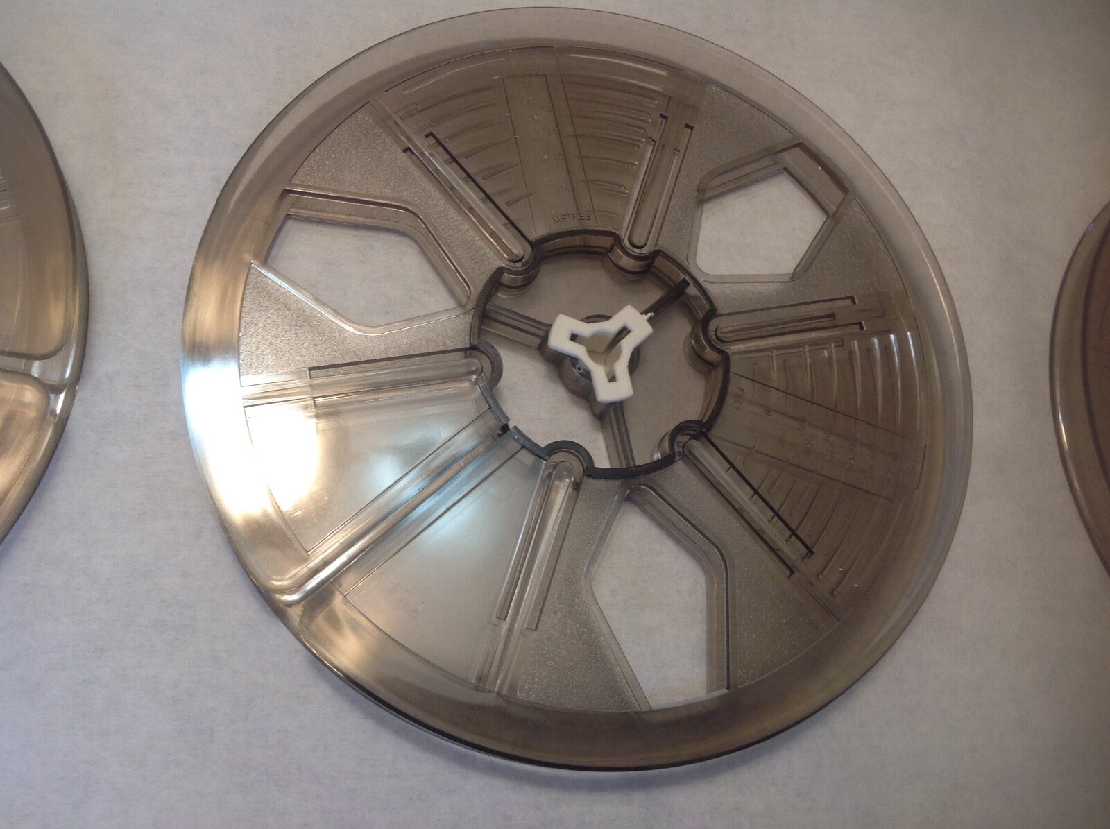 Tuscan dual 8mm film reels+cans Man. Aut. load 400ft made in Australia LOT OF 5