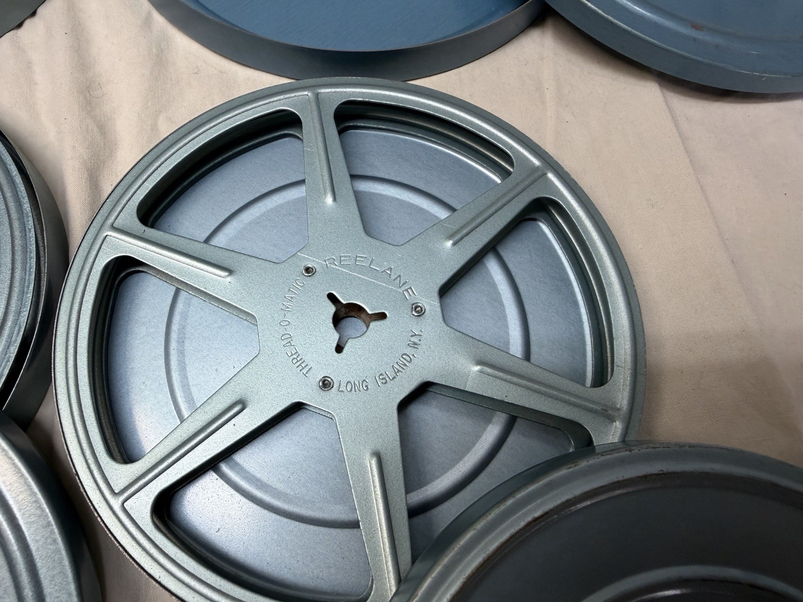 Vintage Kenco Film Reel Storage Box With 10 Empty Film Reels