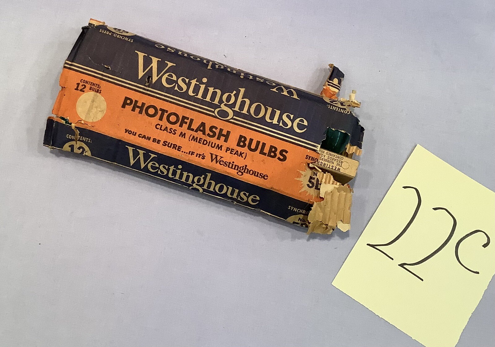 12 Vintage Westinghouse Flash Photo flash Bulbs 5B New Old Stock UNUSED