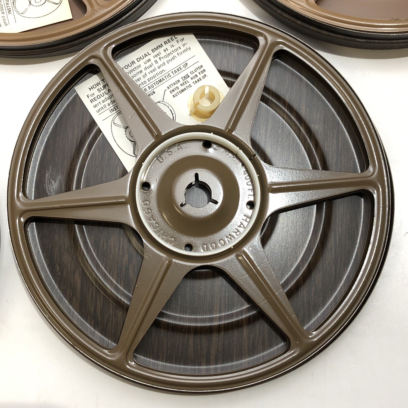 Vintage Harwood 8mm 400’ 7” Metal Reel & Can Lot Of 7 + 1 Empty Can