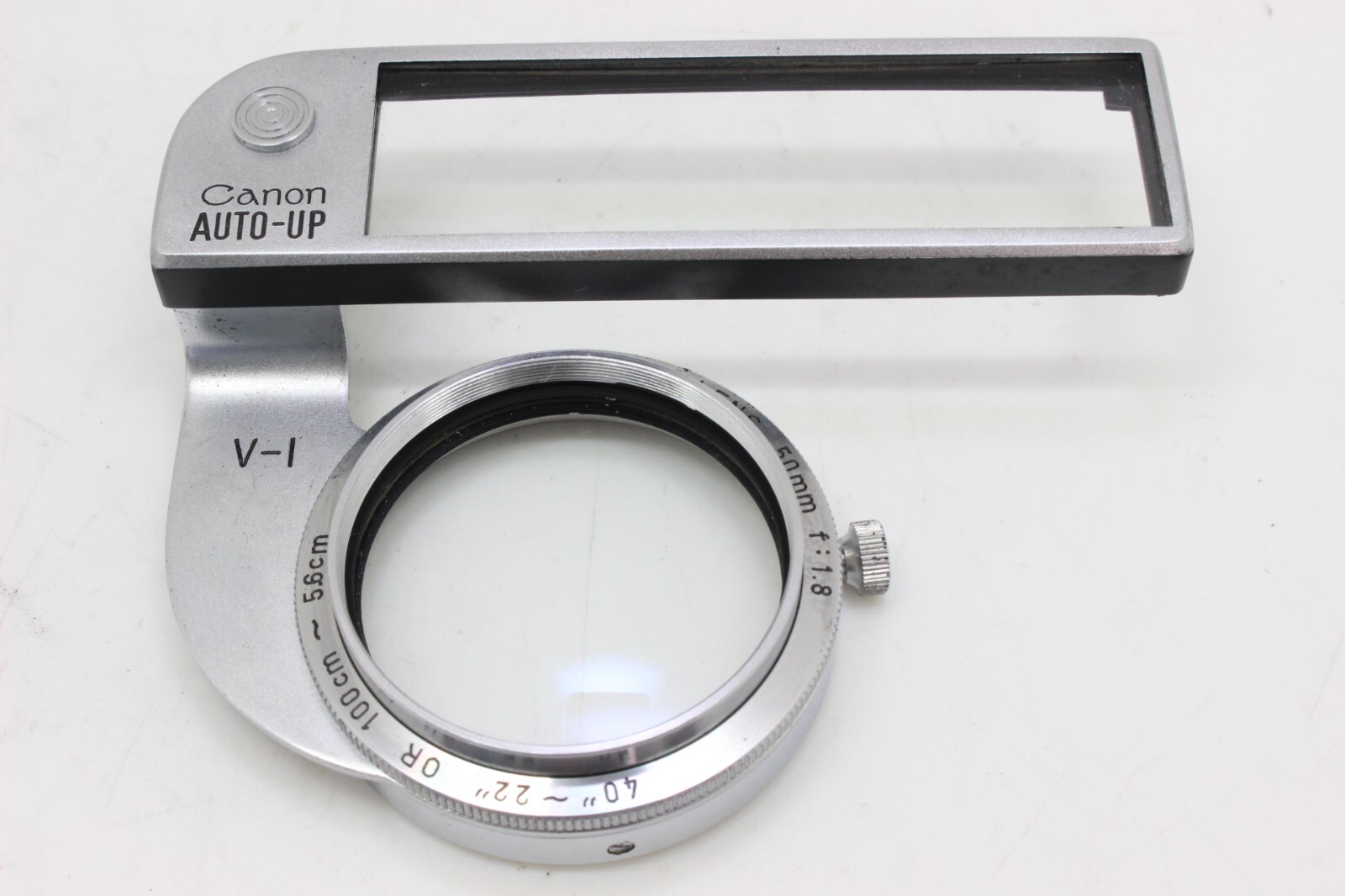 【 MINT IN CASE 】 CANON AUTO-UP V-1 Close Up Lens FOR CANON 50mm F1.8 From JAPAN