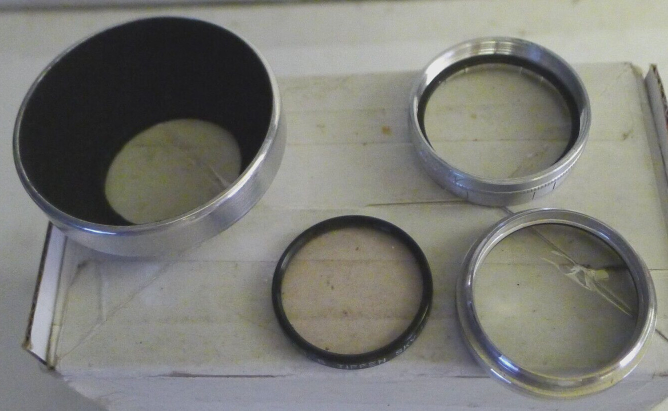 Mil-O Series V 33mm Drop in Filter Holder Ring Adapter + Hood & Tiffen Sky-1A F