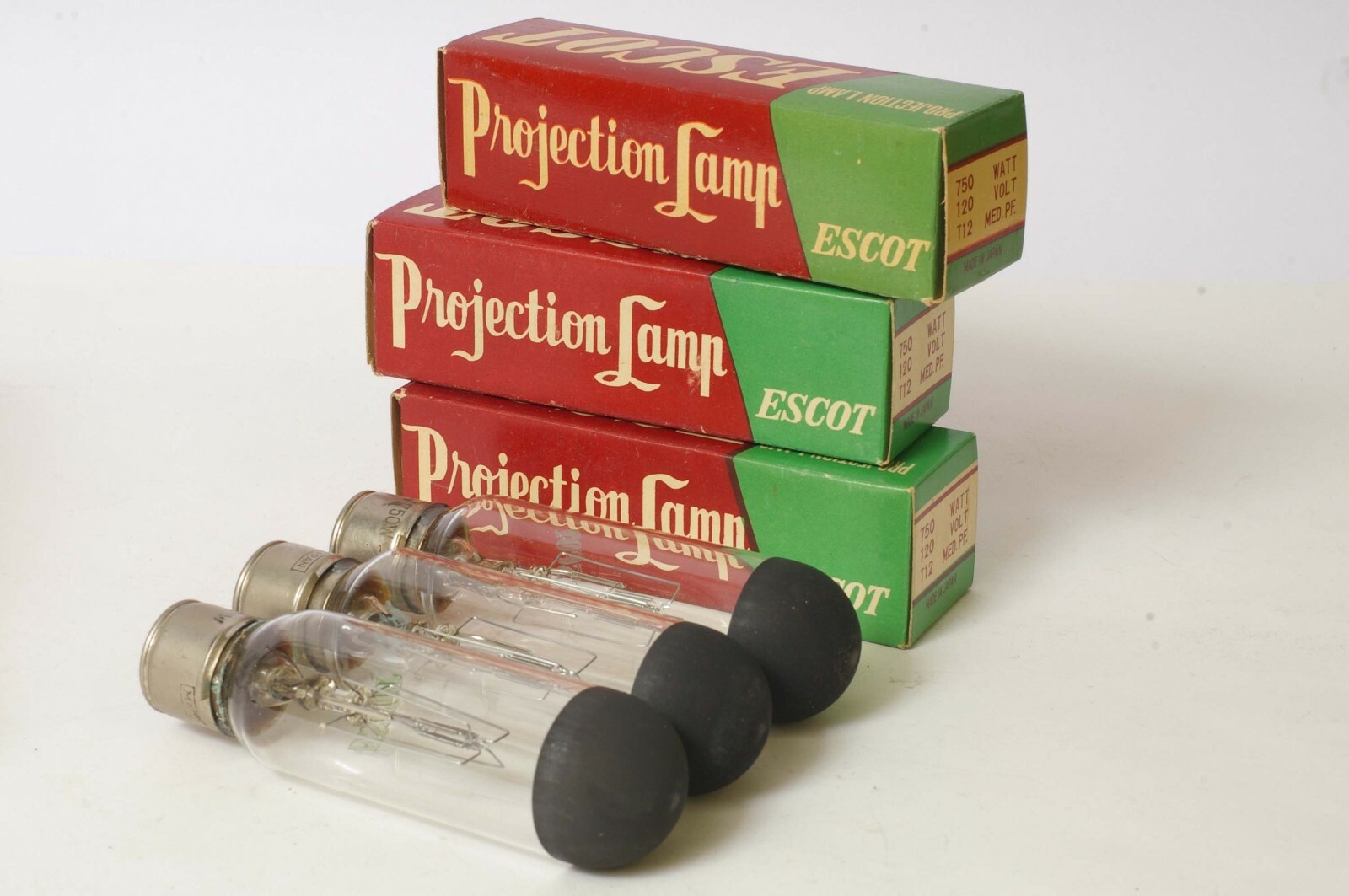 F90457~ Three Escot DDB? Projection Bulbs 750W 120V T12 MED PF