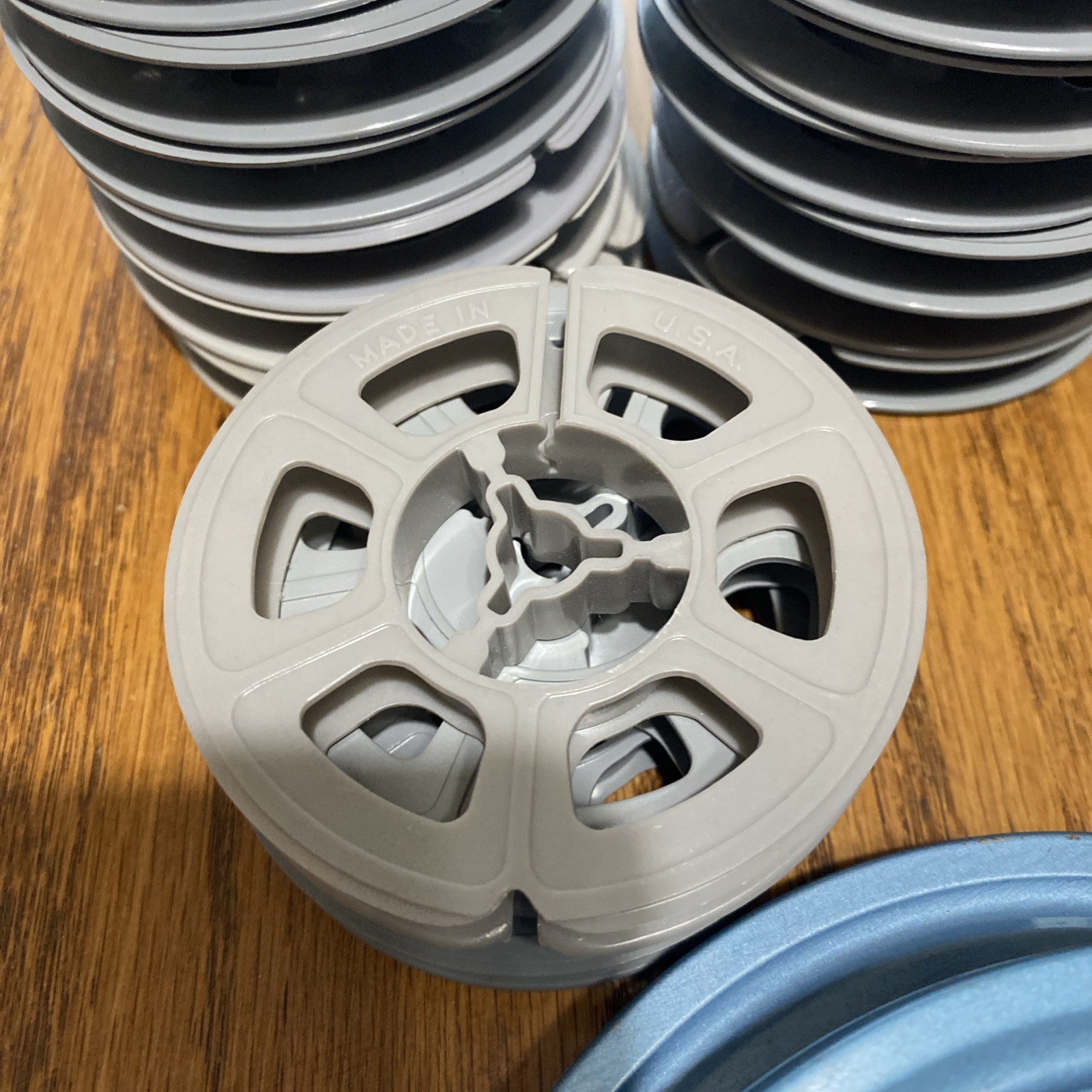 Vtg 38 Set – empty Reels 2 5” In Cases, 1 -5”, 7 – 29 3” empty reels 6 3” Cases