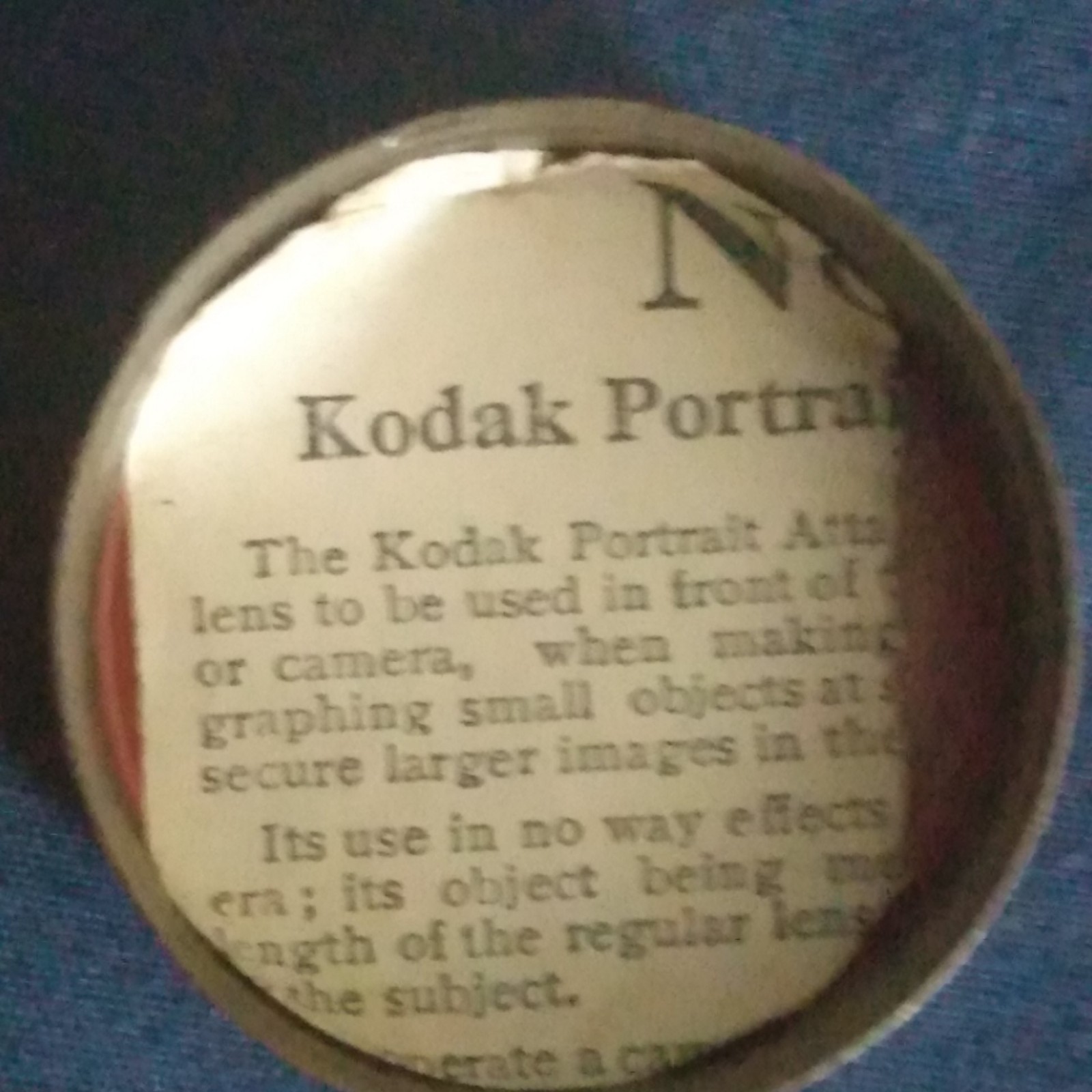 Kodak Lens Portrait Attachment No. 3 in tin with instructions, cleaning cloth