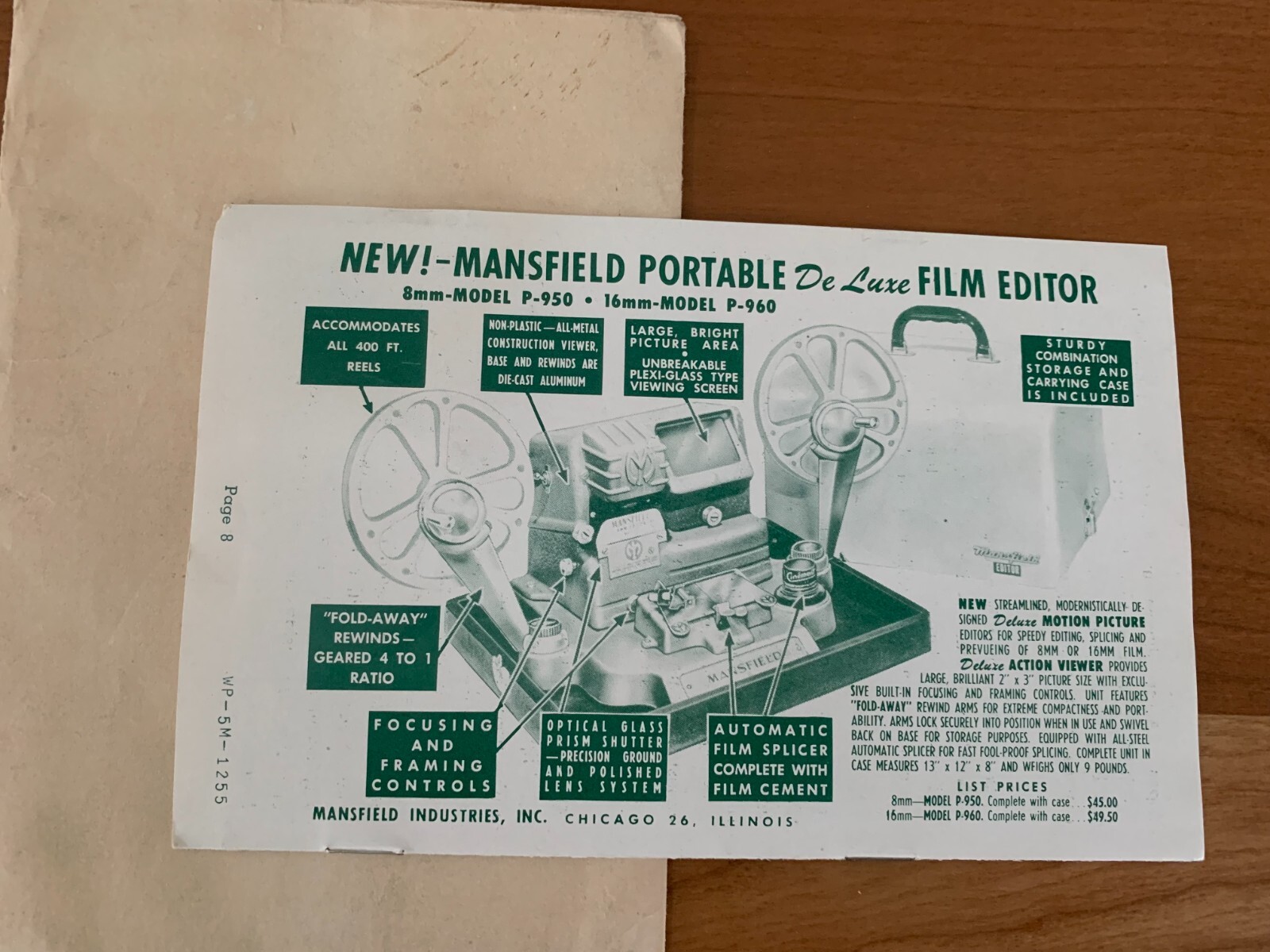 Vintage Instructions for the Mansfield 8 / 16mm Film Titler + Title Frame Cards