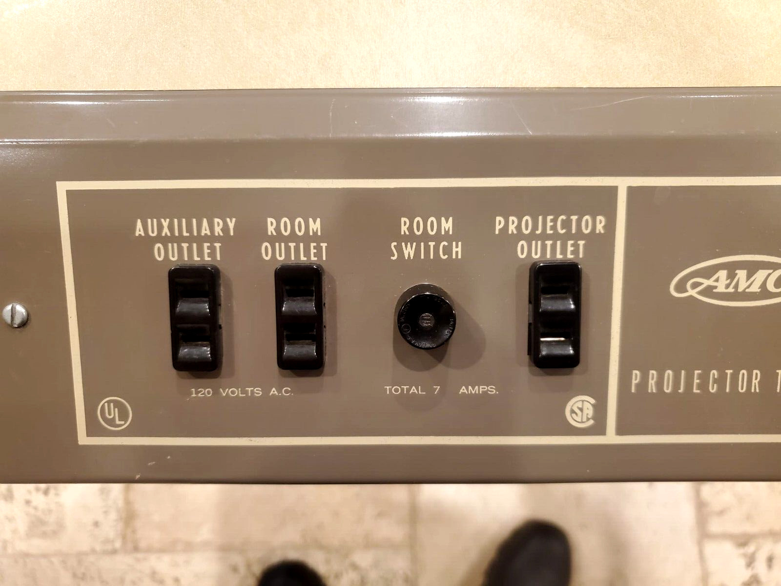 Vintage AMC Projector Projection Table w/ Room Switch Auxiliary ETC.