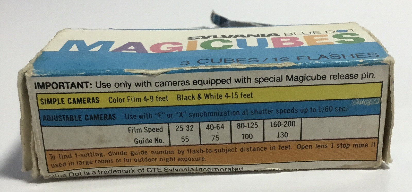 Vtg Sylvania Magic Cubes Blue,15 Total Boxes,45 Cubes,180 Flashes Avail, Unused