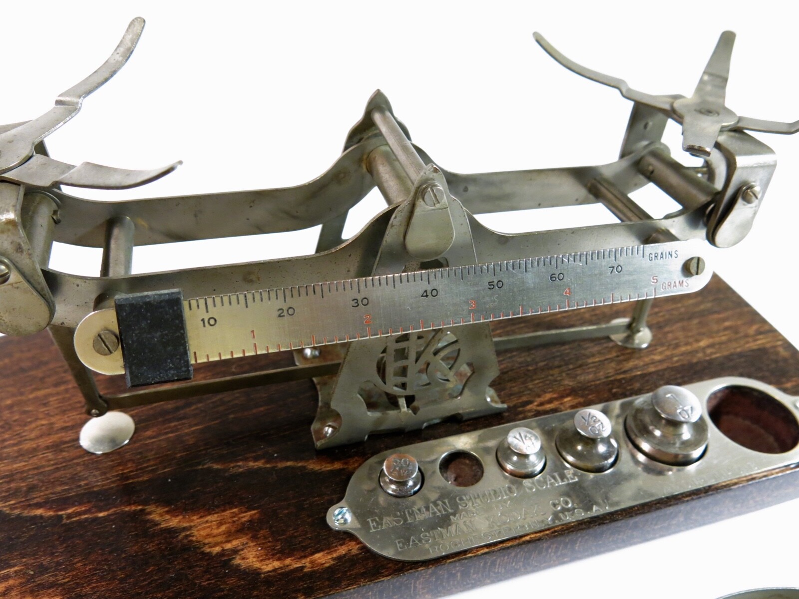 Antique Kodak Studio Scale with Weights — Refinished Base plus New Feet