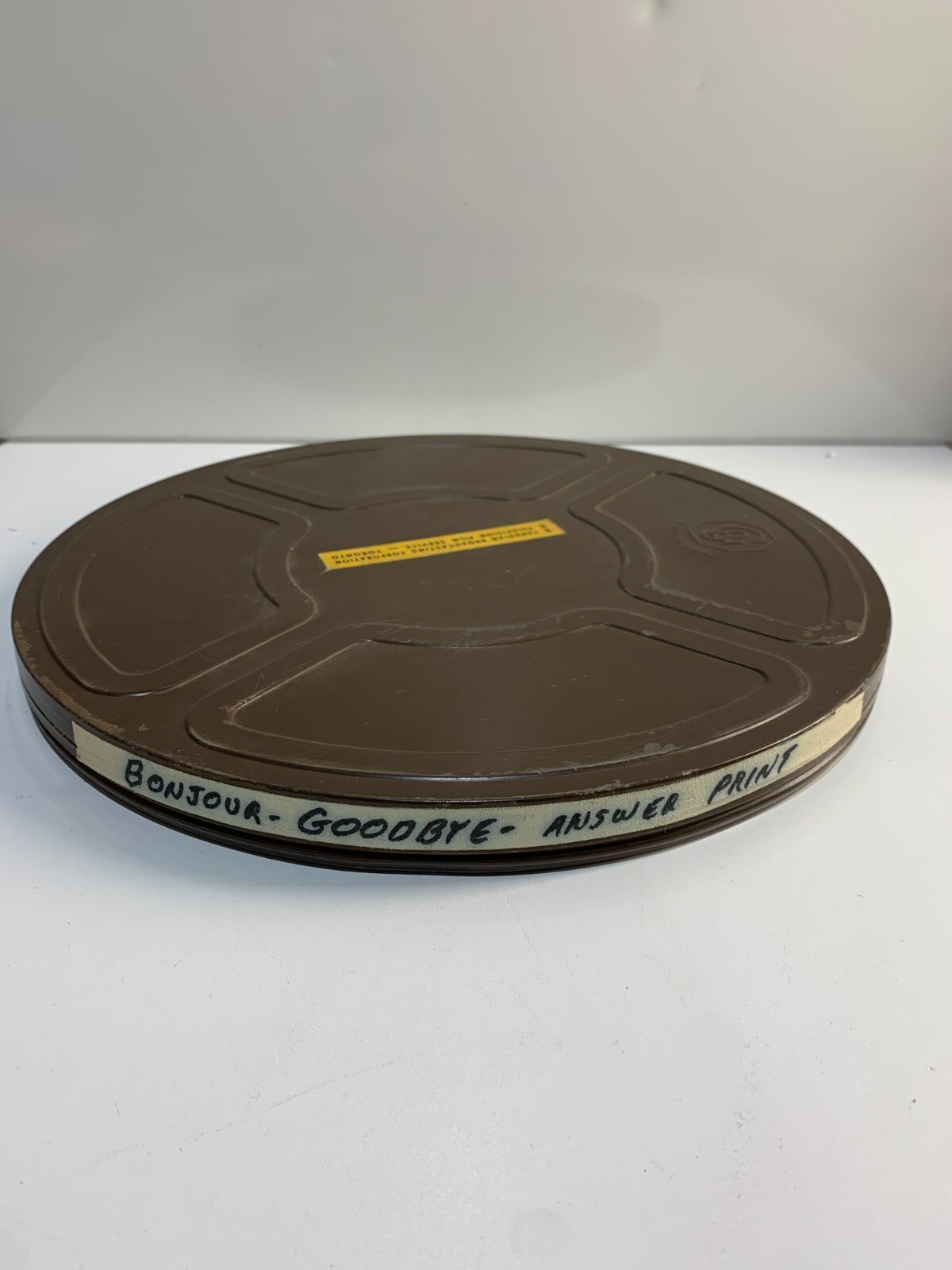 Vintage Brown Metal 16mm Film Tins – With reel inside- Made in the USA