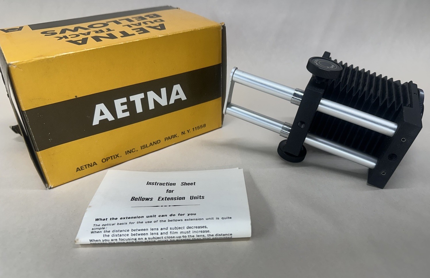 Aetna Dual Track Bellows for Pentax 35mm Film Camera Vintage Lens Adapter