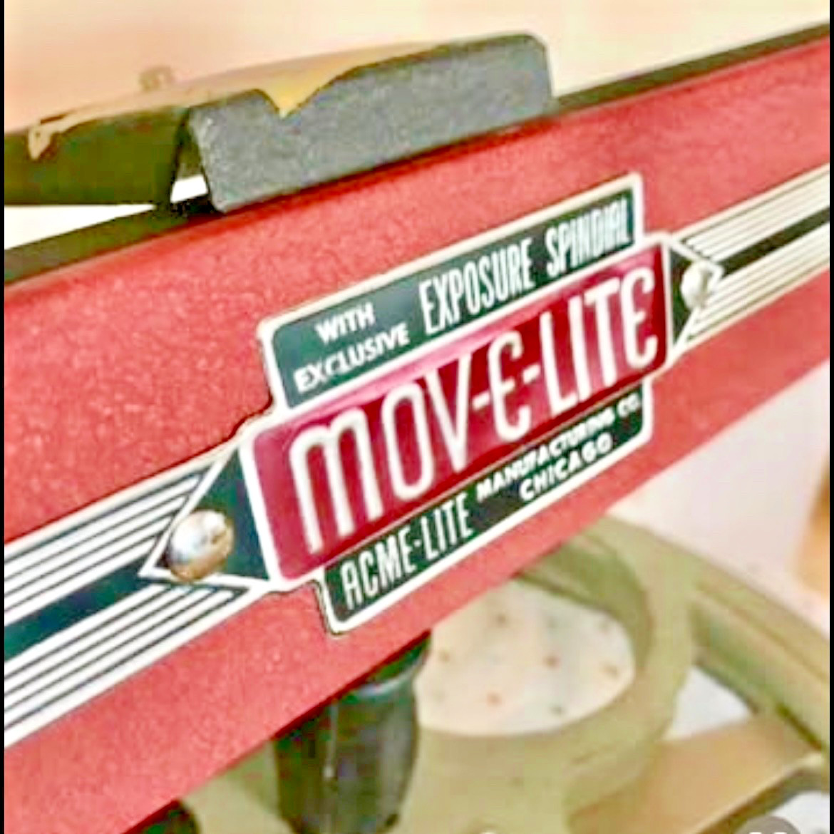Vintage handheld Move-E-Lite movie/photography light spin dial exposure