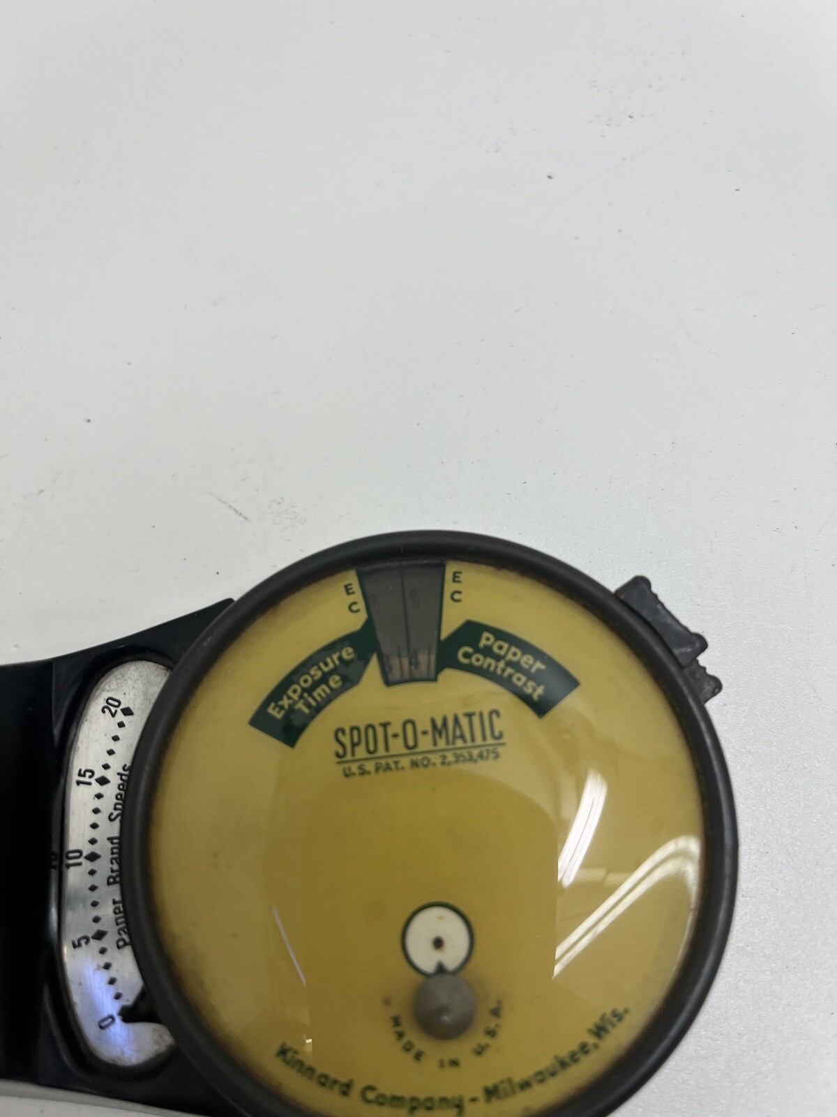 Vintage Kinnard Spot-O-Matic Enlarging Meter Camera Paper Contrast Exposure Time