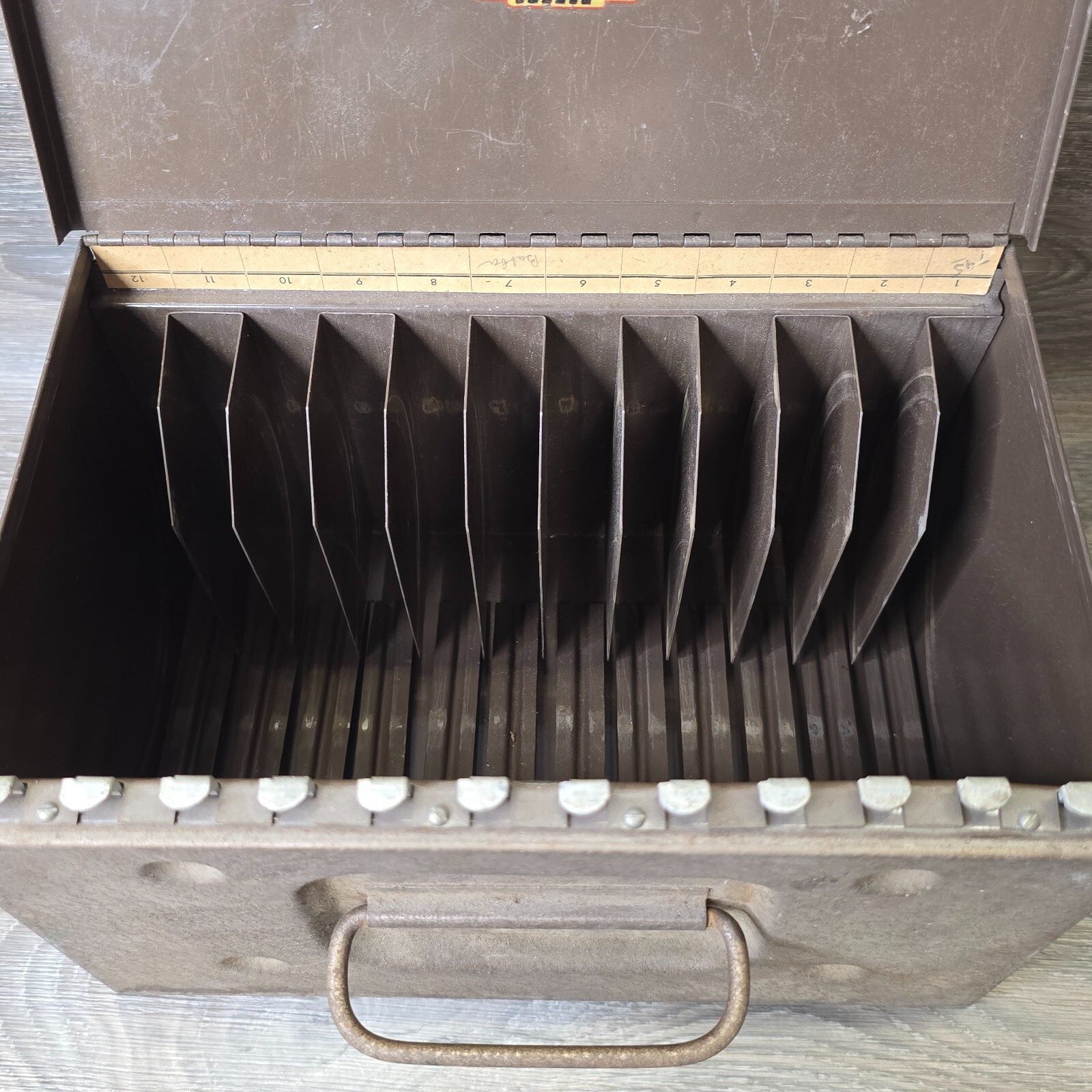 Vintage Fodeco 8mm Film Ejector Library Box Model 812 Carry Case 12 Reels No Key