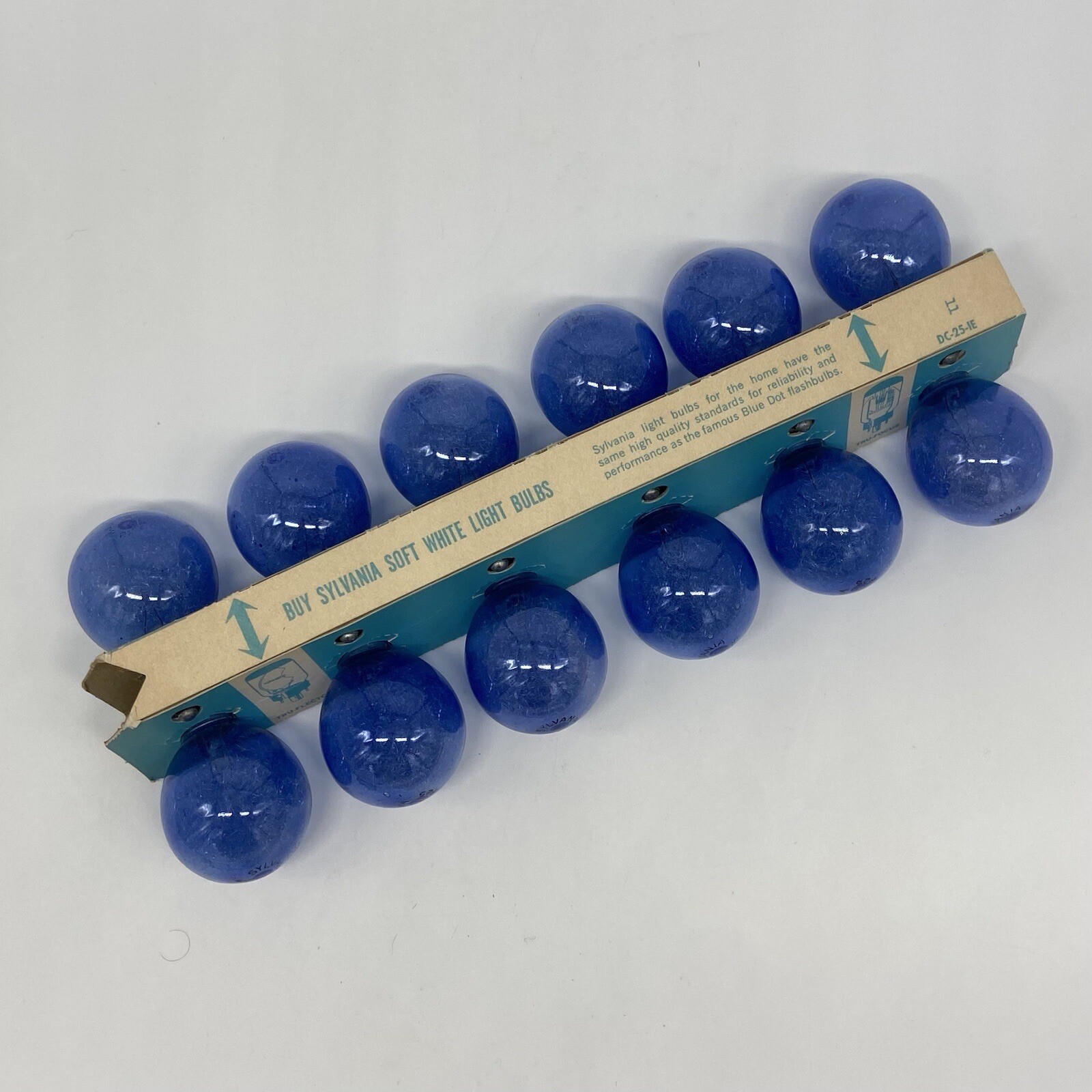 Sylvania Blue Dot Press 25B Vintage Camera Photo Flash Bulbs Box of 12 NOS
