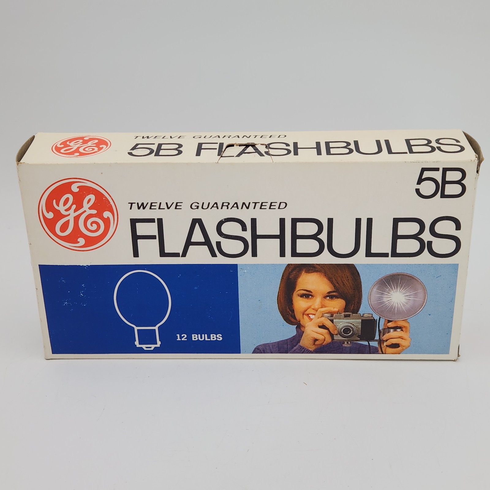 Vtg General Electric GE 5B Camera Flashbulbs 1 Box Of 10 Bulbs (F5B)