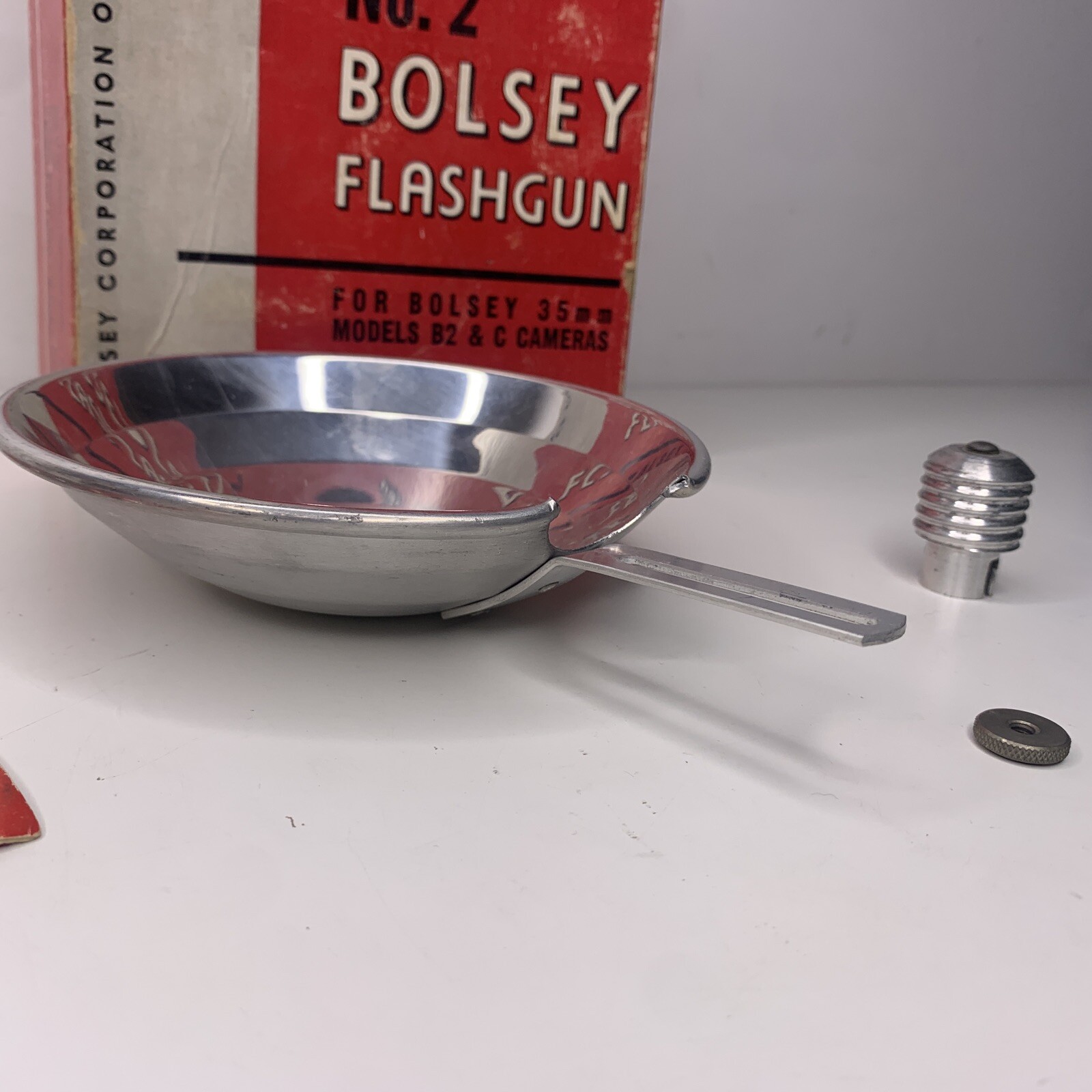 Vintage Bolsey No. 2 Flashgun Flash for 35mm ONLY 3 PARTS SEE DESCRPT Free Ship