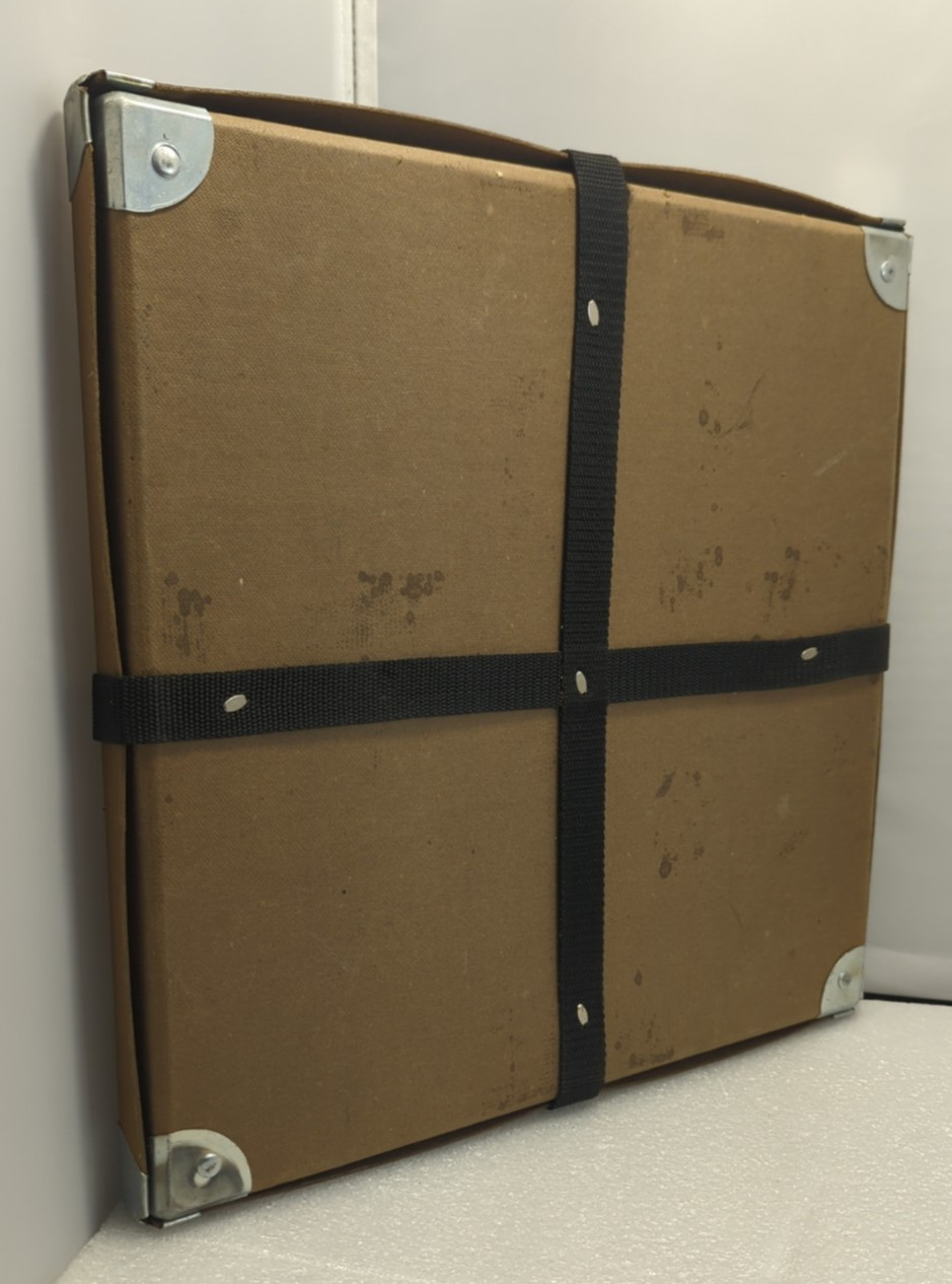 Goldberg Bros. 16MM Film Shipping Case w/Straps 16” X 16” [John F. Morse Estate]