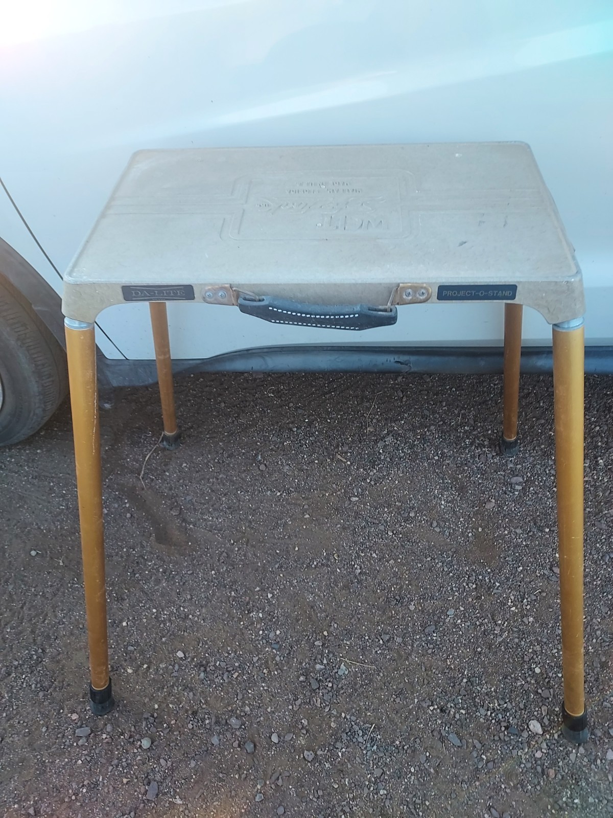 Original Safe-Lock Metal Project-O-Stand Projector Table Stand Vintage Welt