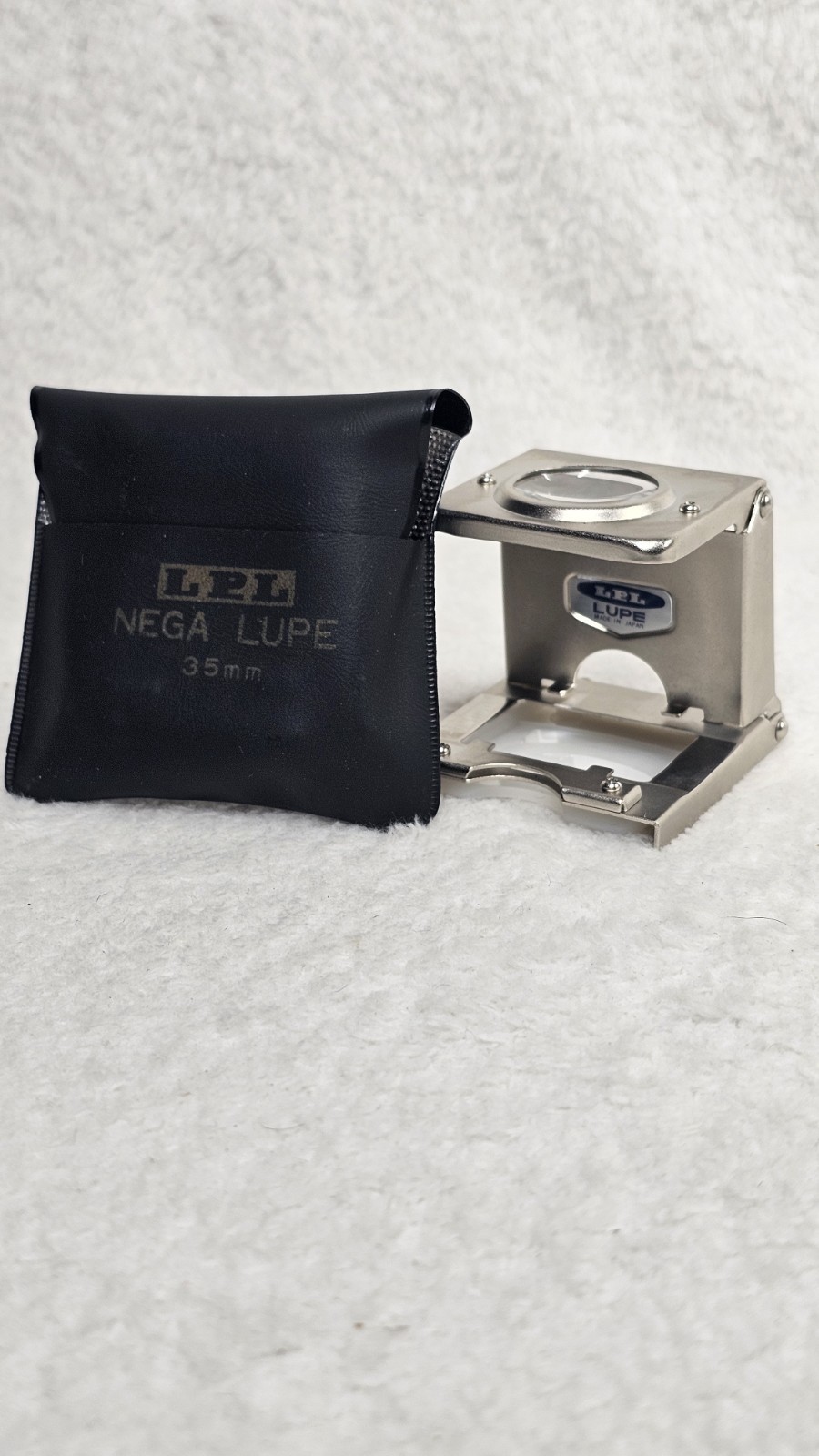 Vintage LPL NEGA LUPE FOLDING Metal LUPE Loupe Loop for 35mm Negative Japan