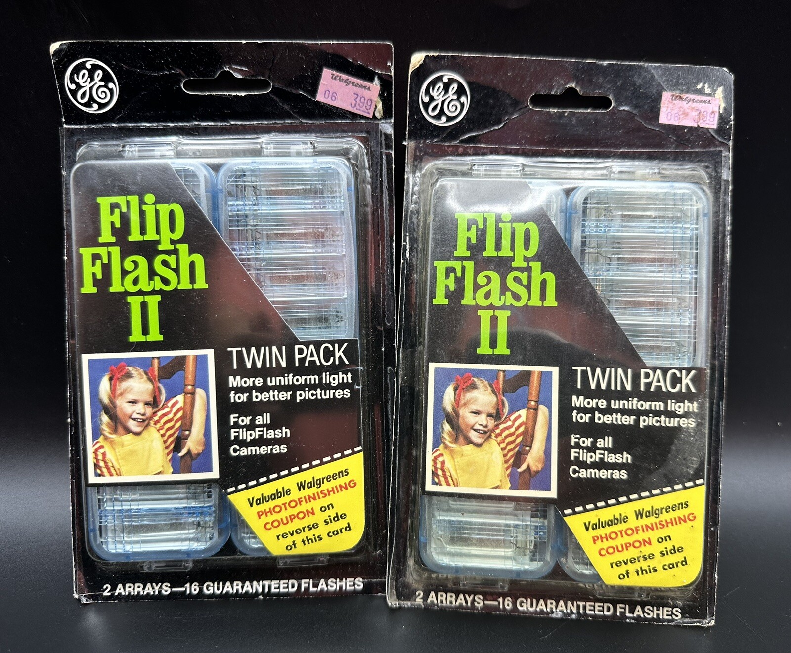 VTG GE Flip Flash II Twin Pack Lot of 2 – NOS – 32 Flashes