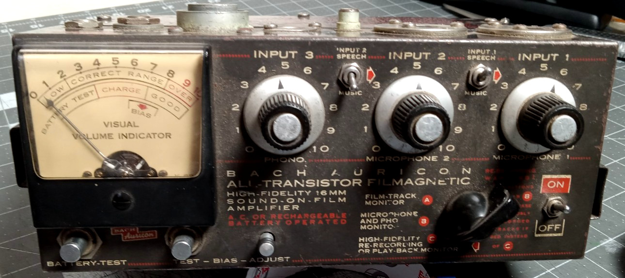 Vintage Bach Auricon MA-11C all Transistor Filmagnetic Sound on Film Amplifier