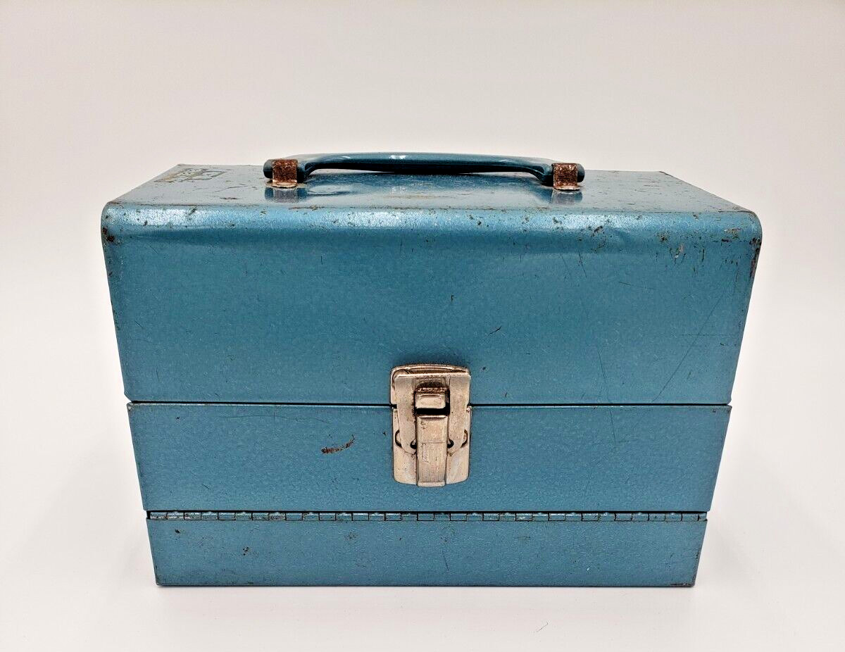 Logan De Luxe 5 Inch Movie 12 Reel Chest Metal Storage Box Carry Tote