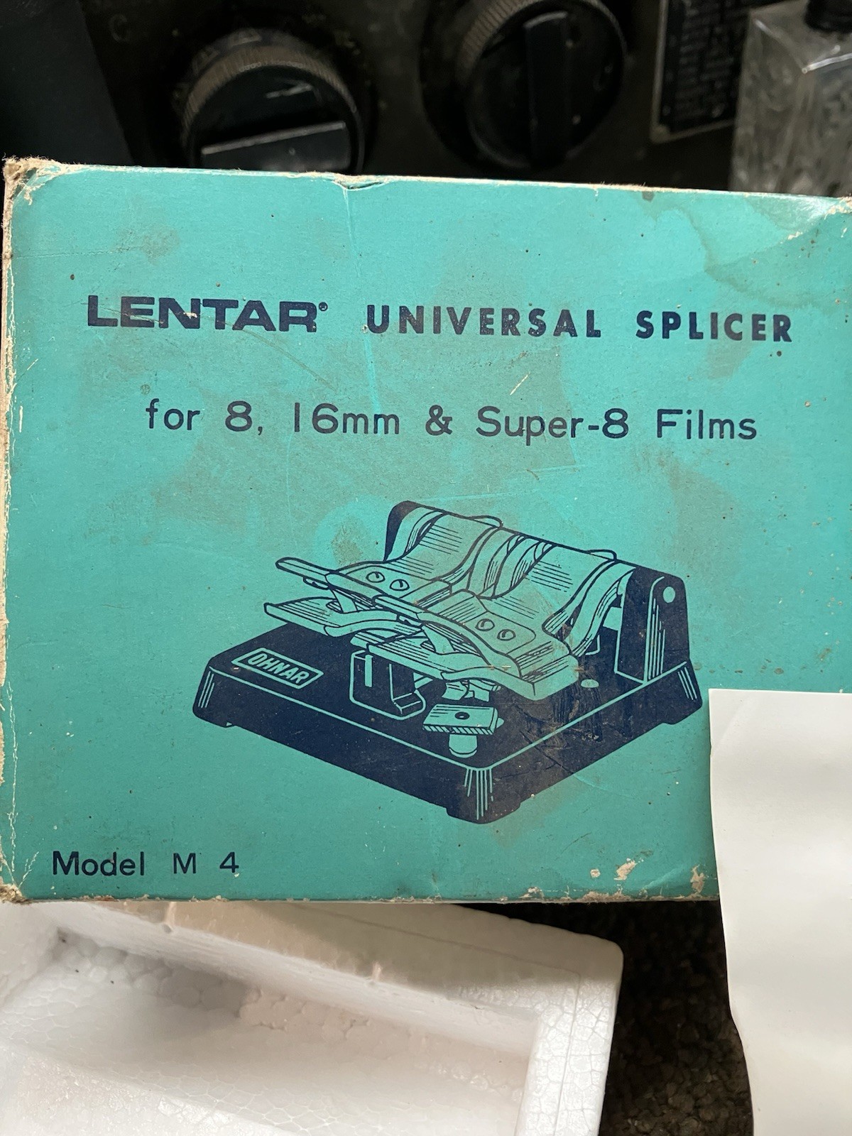 Vintage Lentar Universal Film Splicer Model M4 for 8mm 16mm Super 8 w/ Box Mint