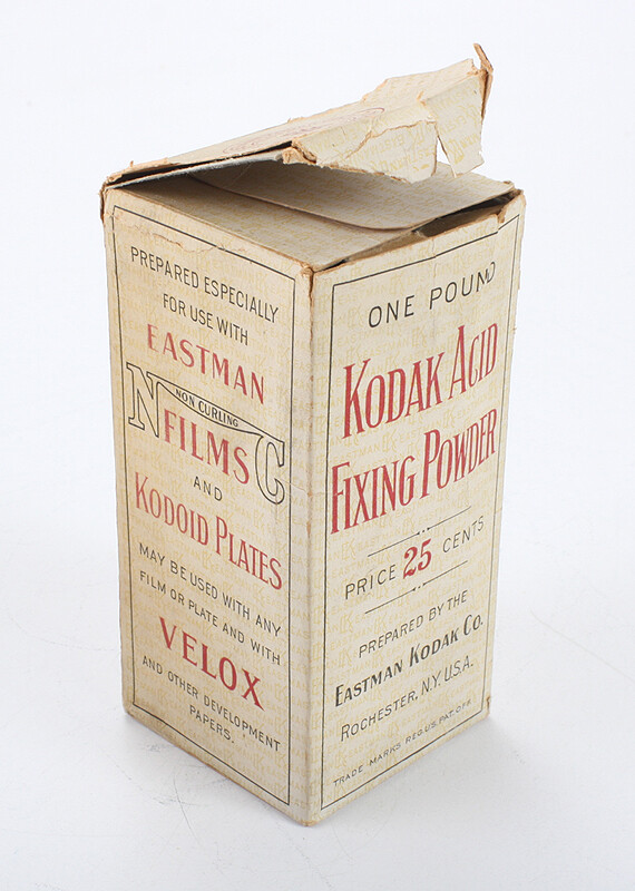 KODAK ACID FIXING POWDER, 1 LB BOX, MOSTLY EMPTY, SOLD FOR DISPLAY/cks/196114