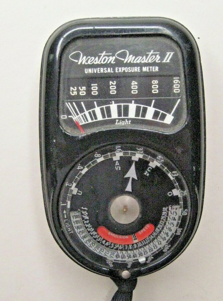 WESTON MASTER II Universal Exposure Light Meter Black Paint version WORKING