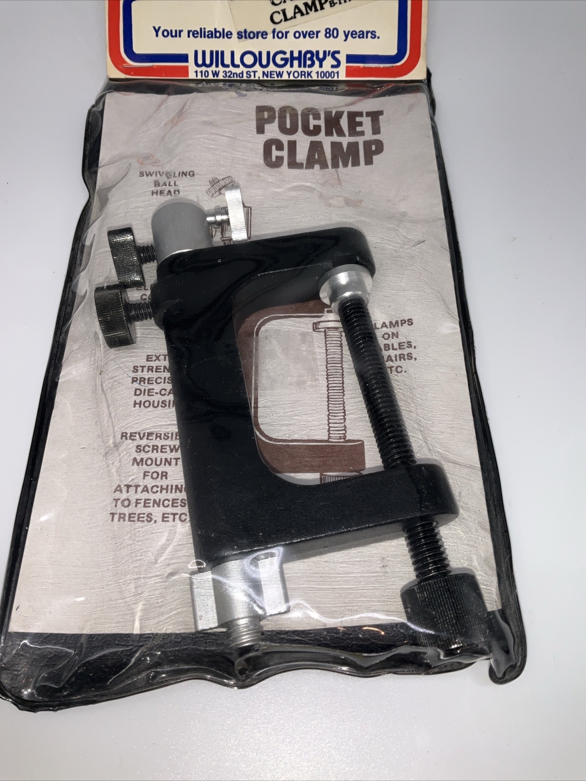 WILLOUGHBY’S Photo Pocket Clamp New Old Stock Rare