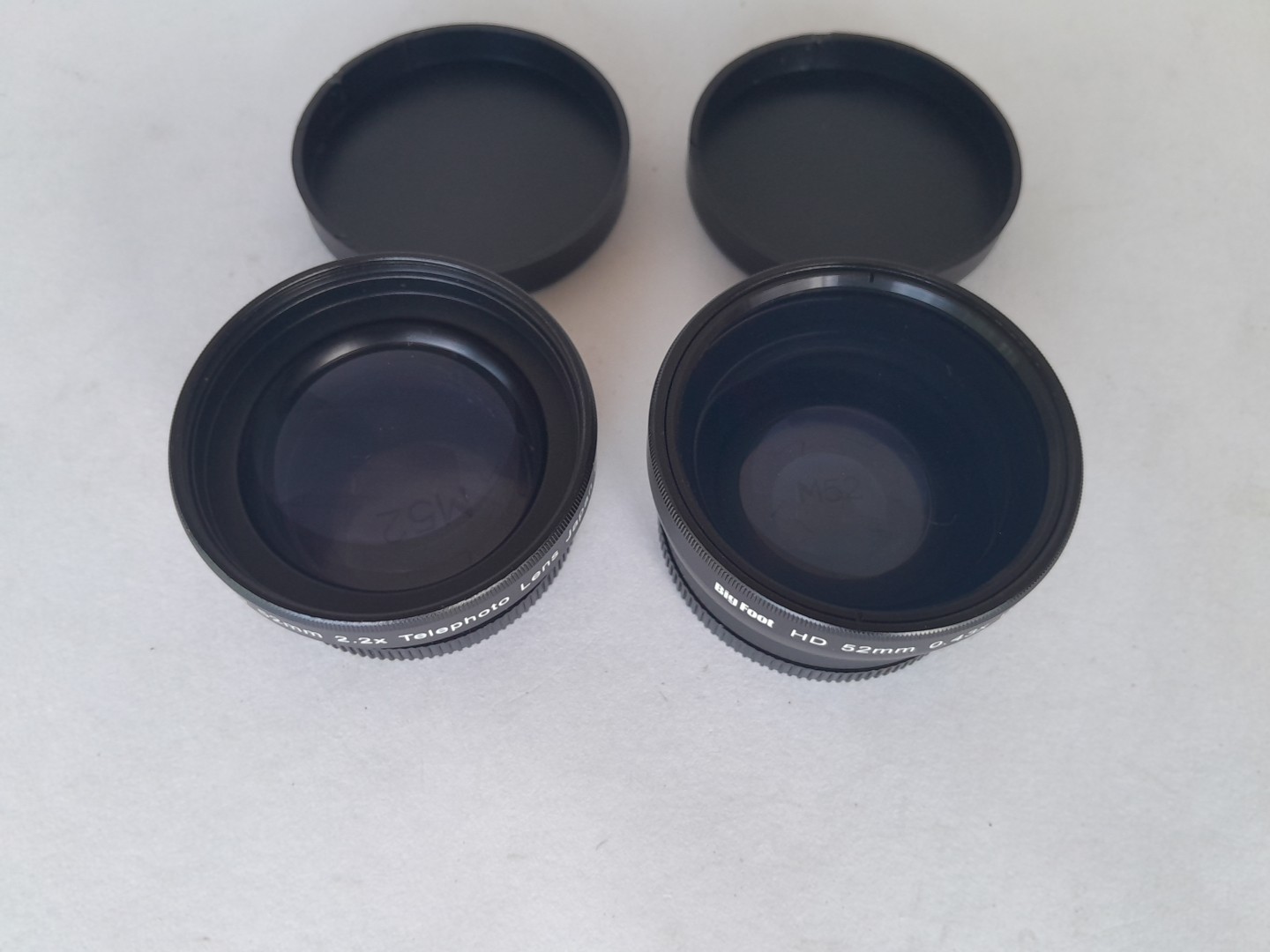 Big Foot 52mm Camera Lenses HD 0.43x & 2.2x JAPAN Wide Angle / Telephoto Lens